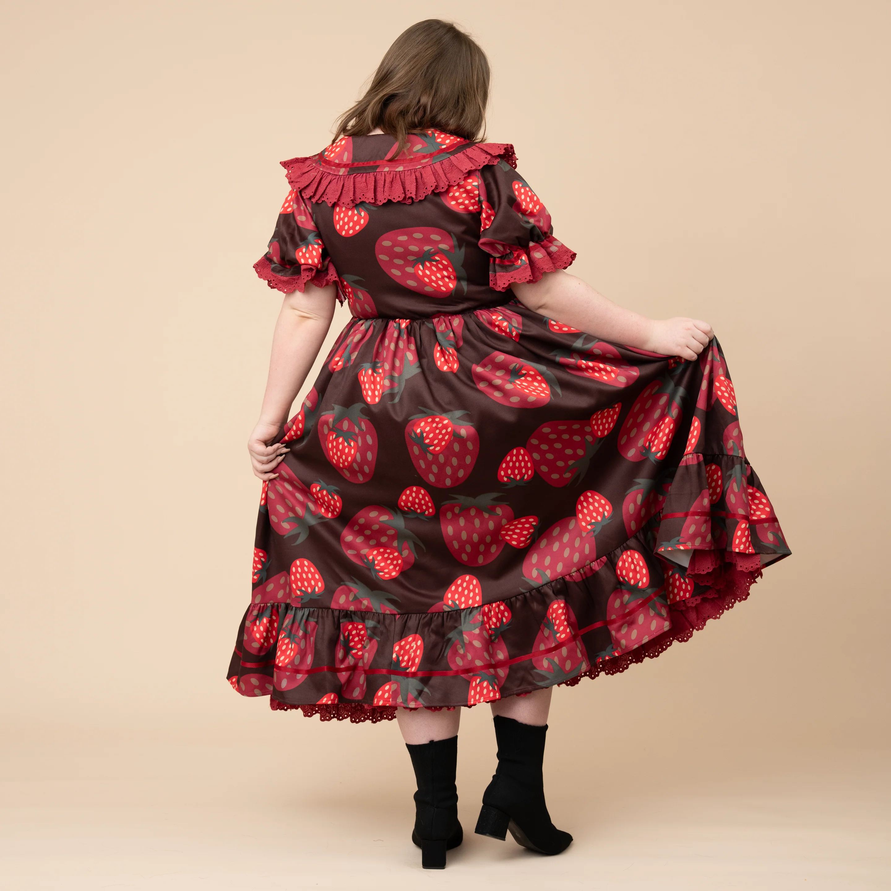 Chocolate Strawberry Cottage Dress - Image 12