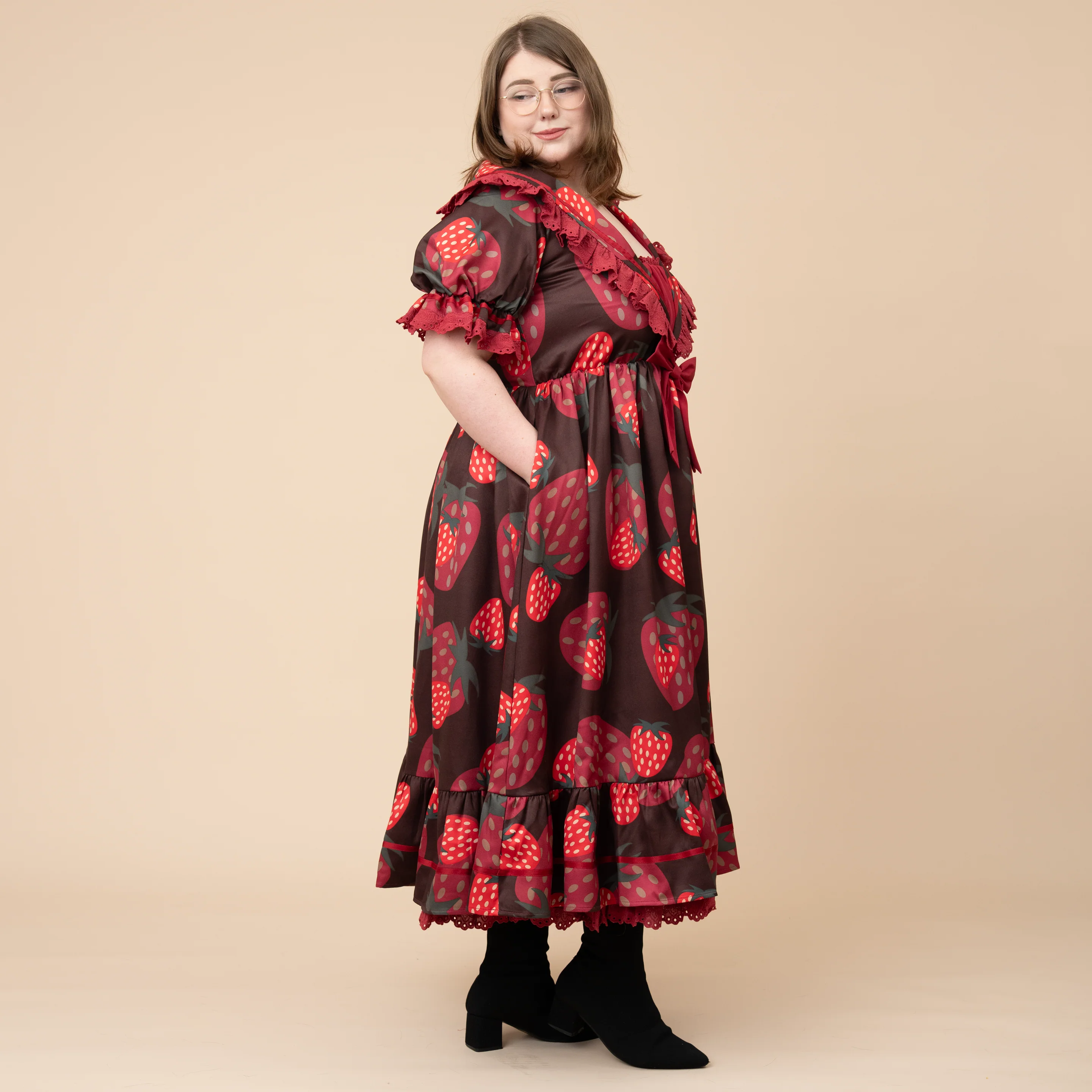 Chocolate Strawberry Cottage Dress - Image 14