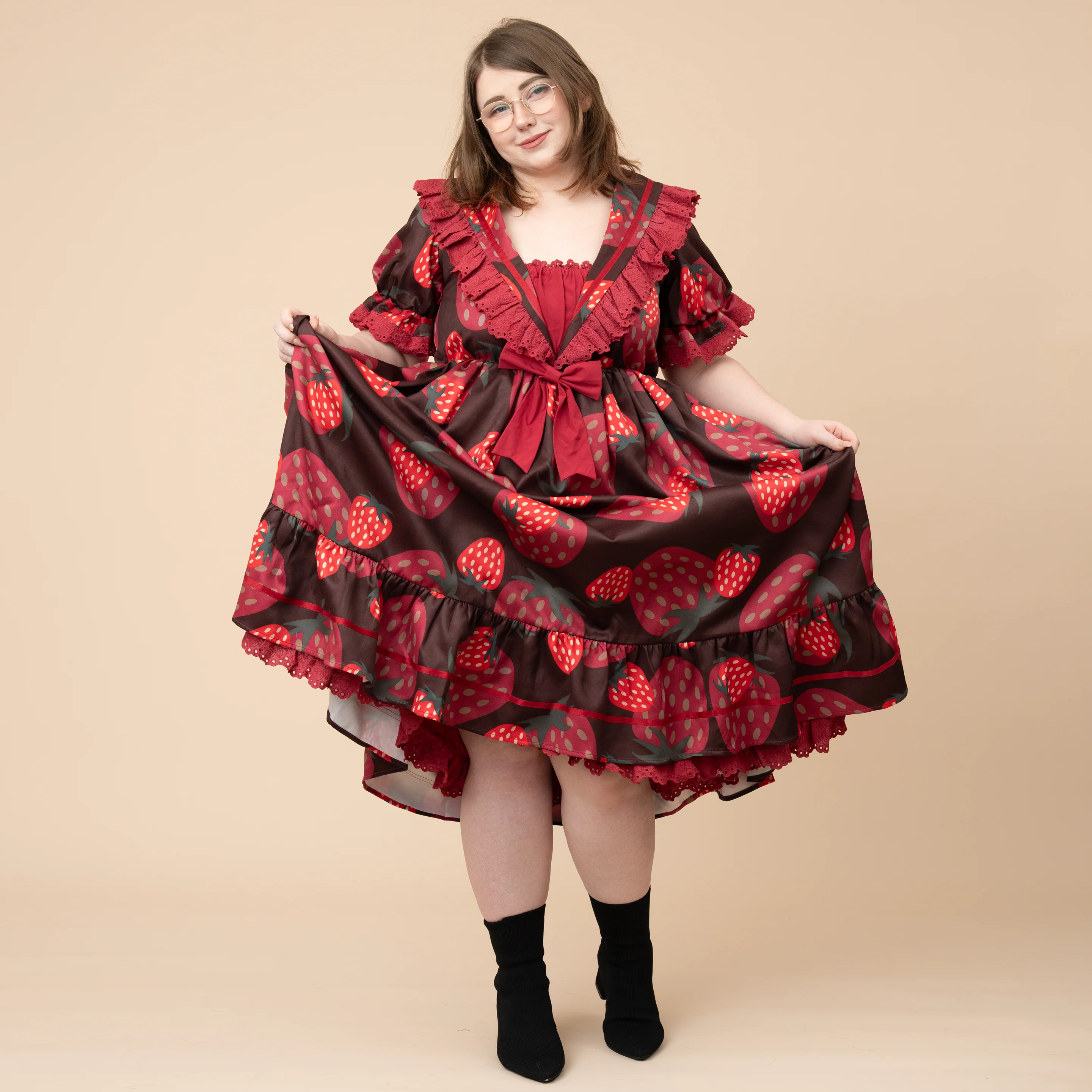 Chocolate Strawberry Cottage Dress - Image 3