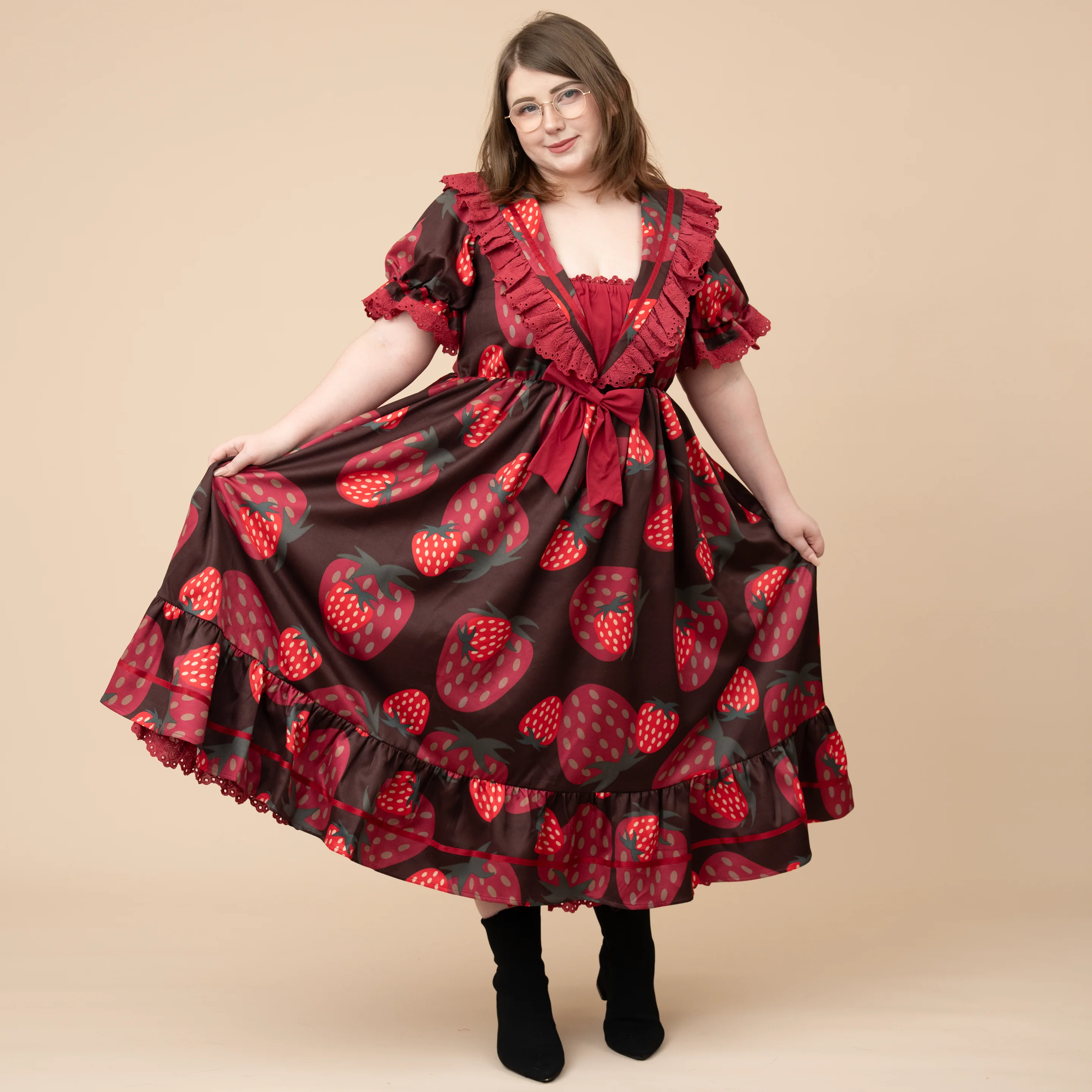 Chocolate Strawberry Cottage Dress - Image 5