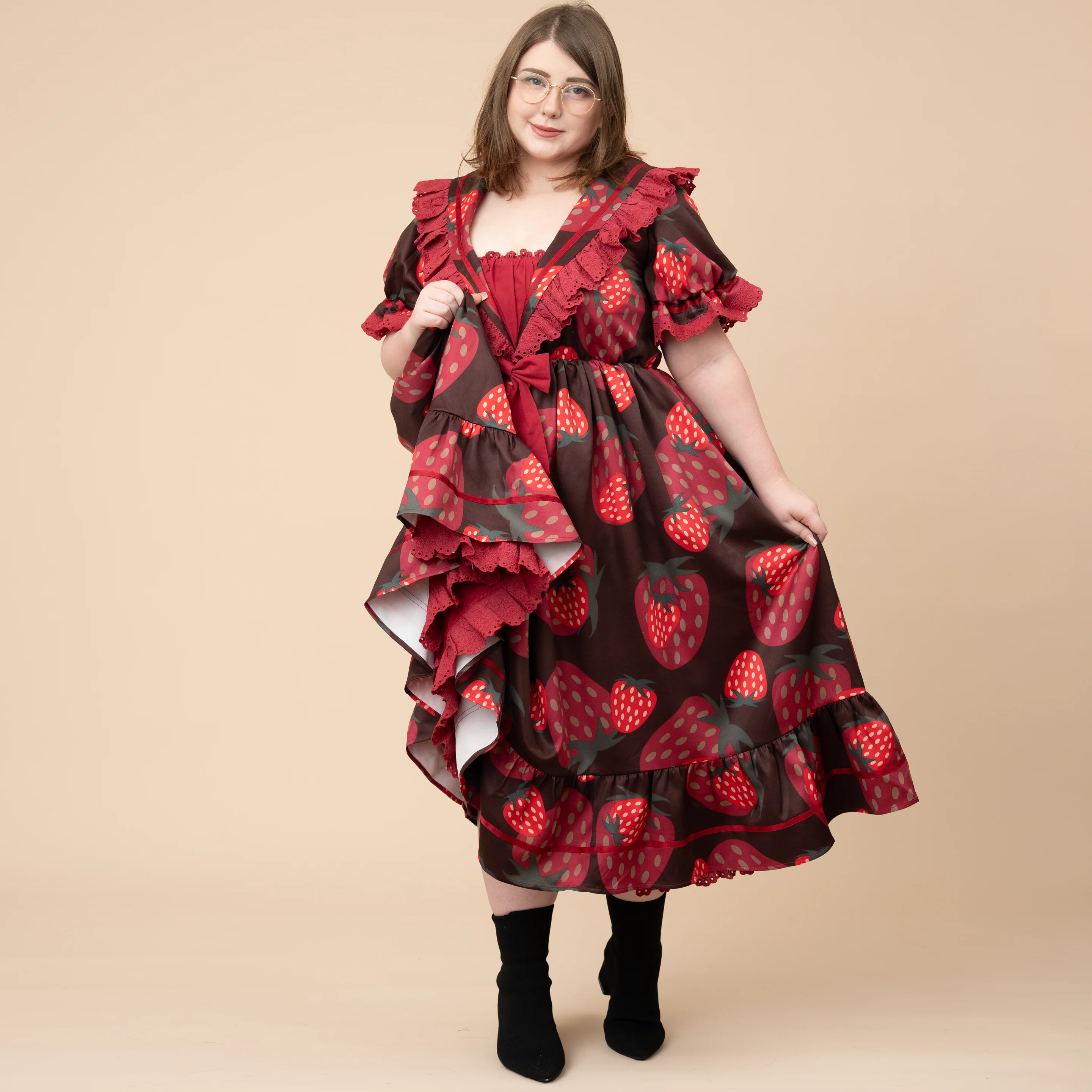 Chocolate Strawberry Cottage Dress - Image 7