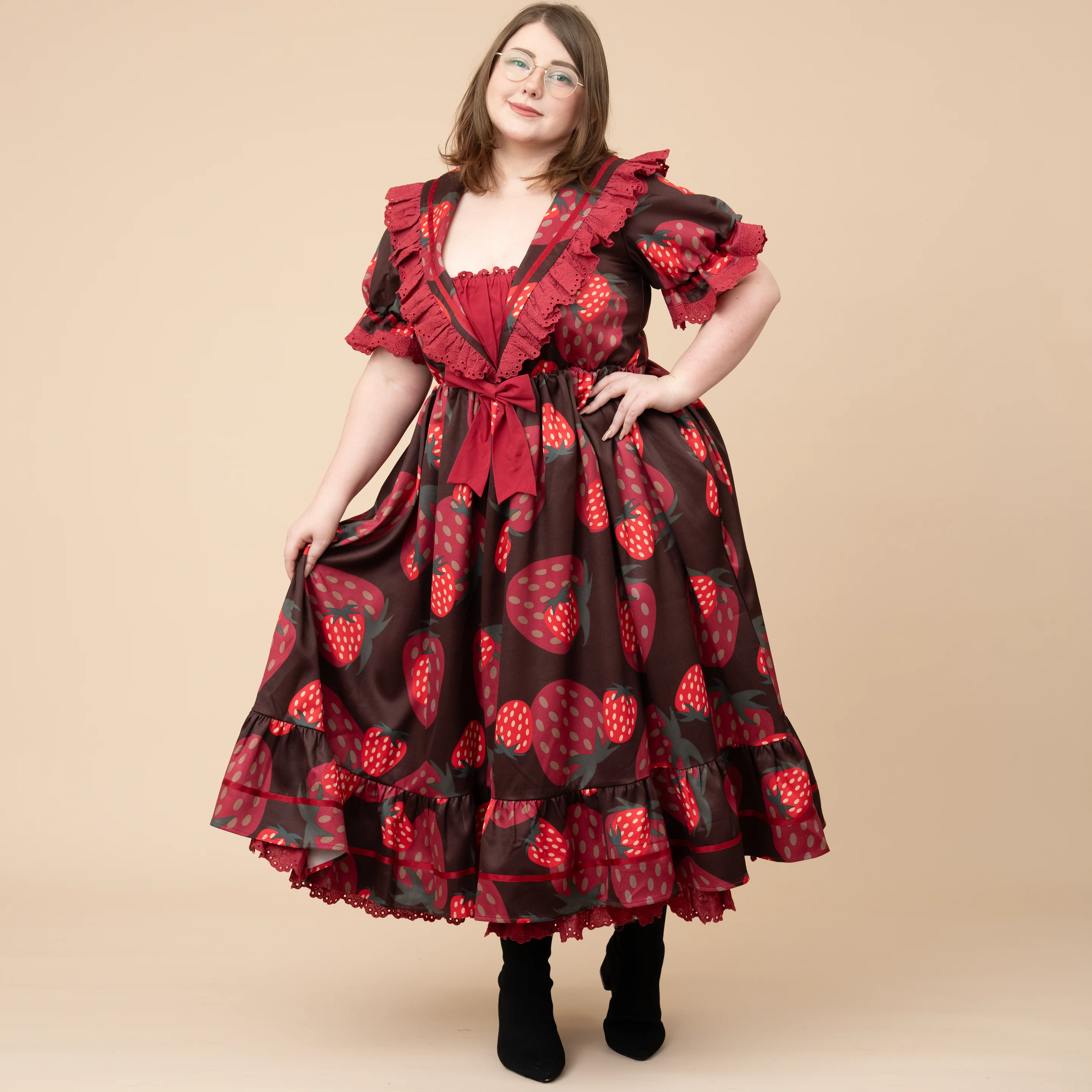 Chocolate Strawberry Cottage Dress - Image 9