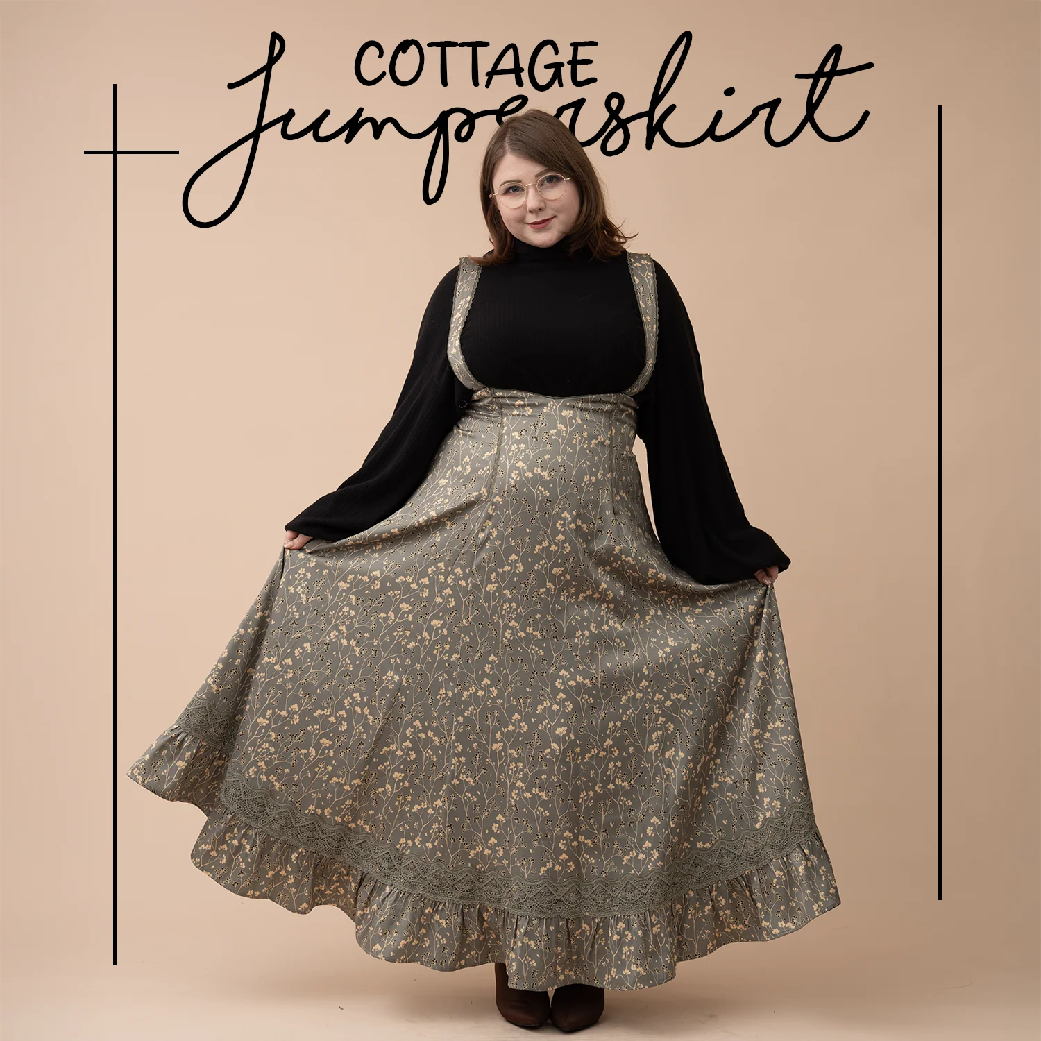 Cottage Jumperskirt in Green