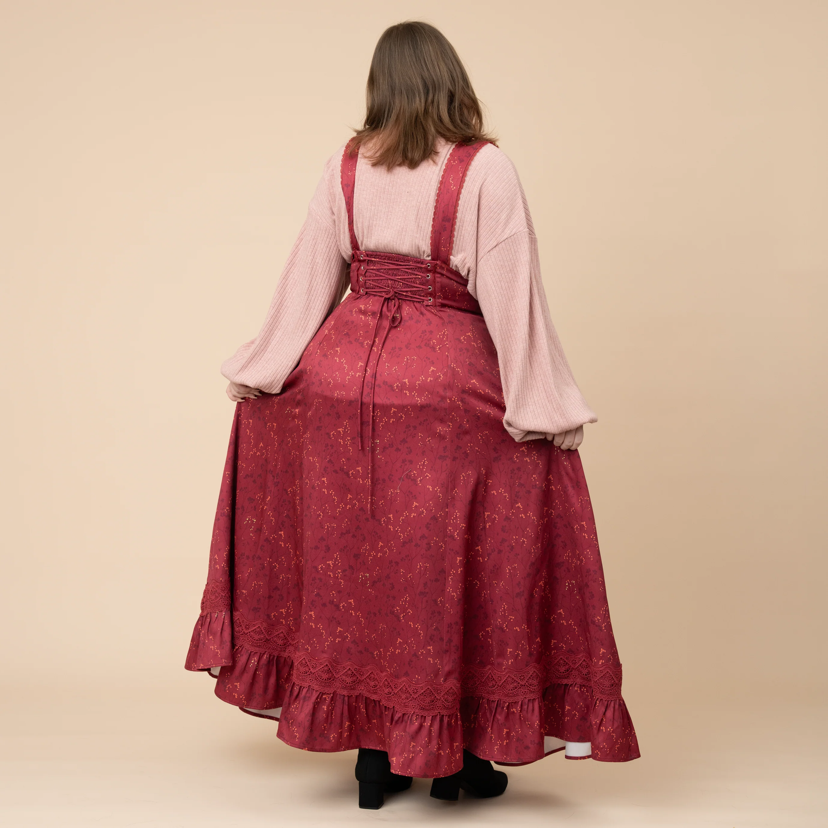 Cottage Jumperskirt in Wine - Image 16