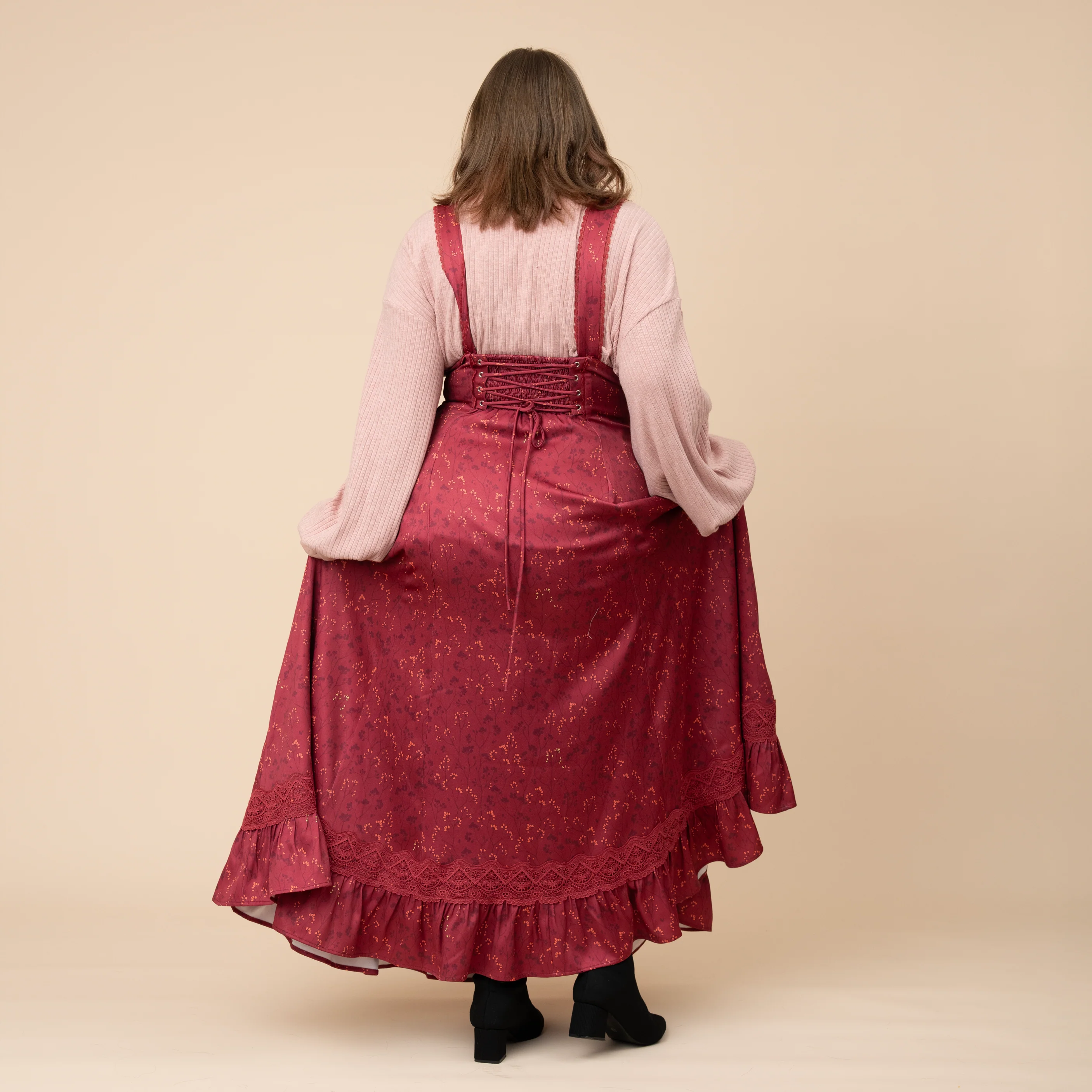 Cottage Jumperskirt in Wine - Image 17