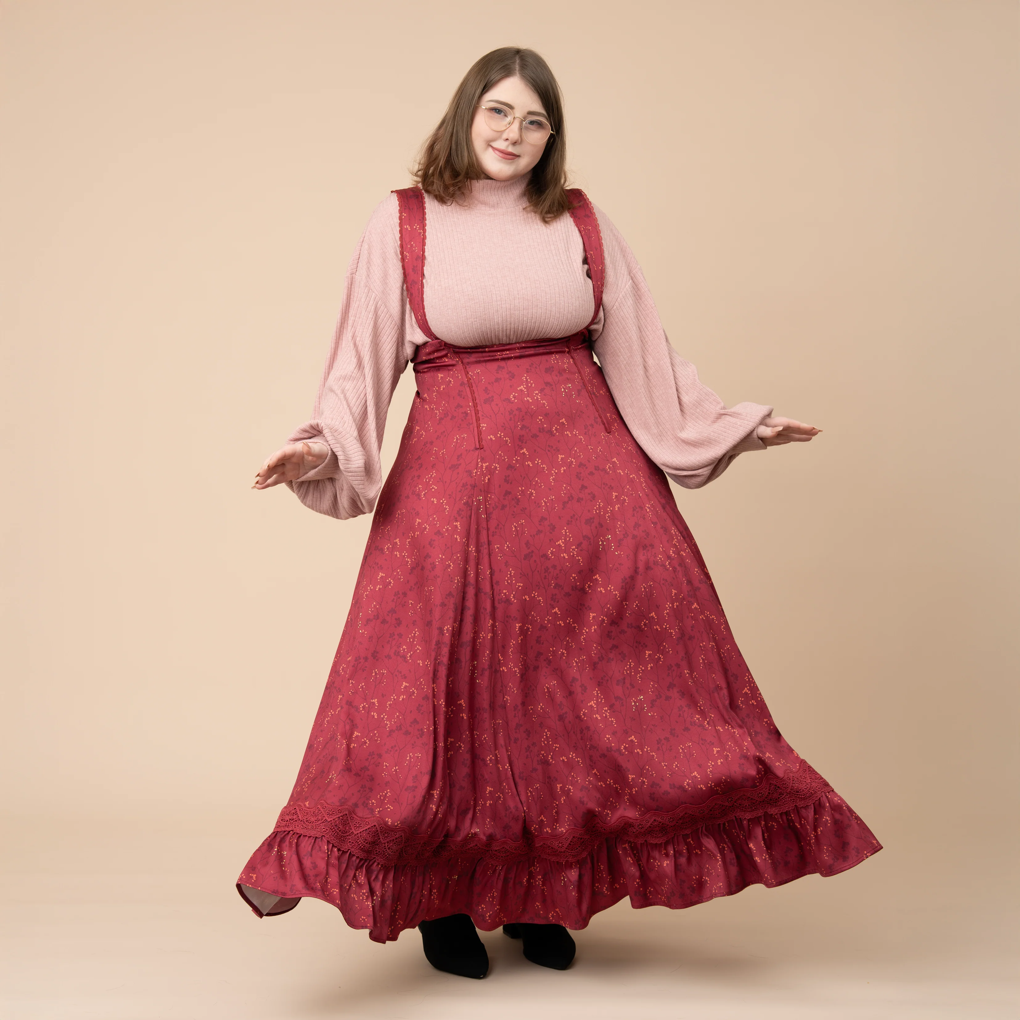 Cottage Jumperskirt in Wine - Image 2