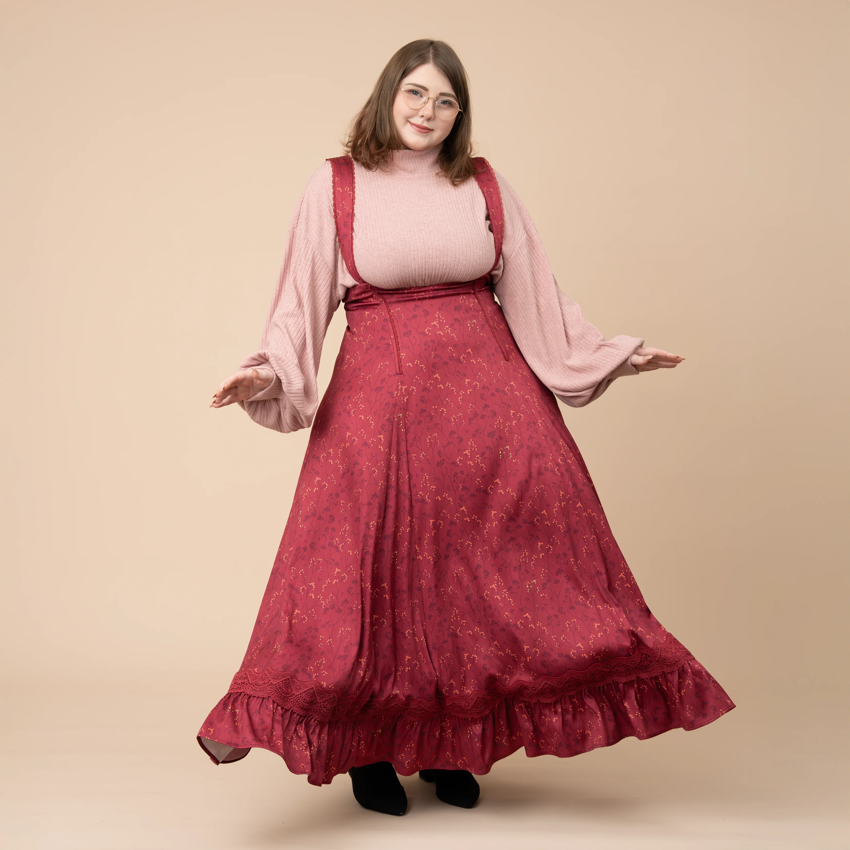 Cottage Jumperskirt in Wine - Image 8