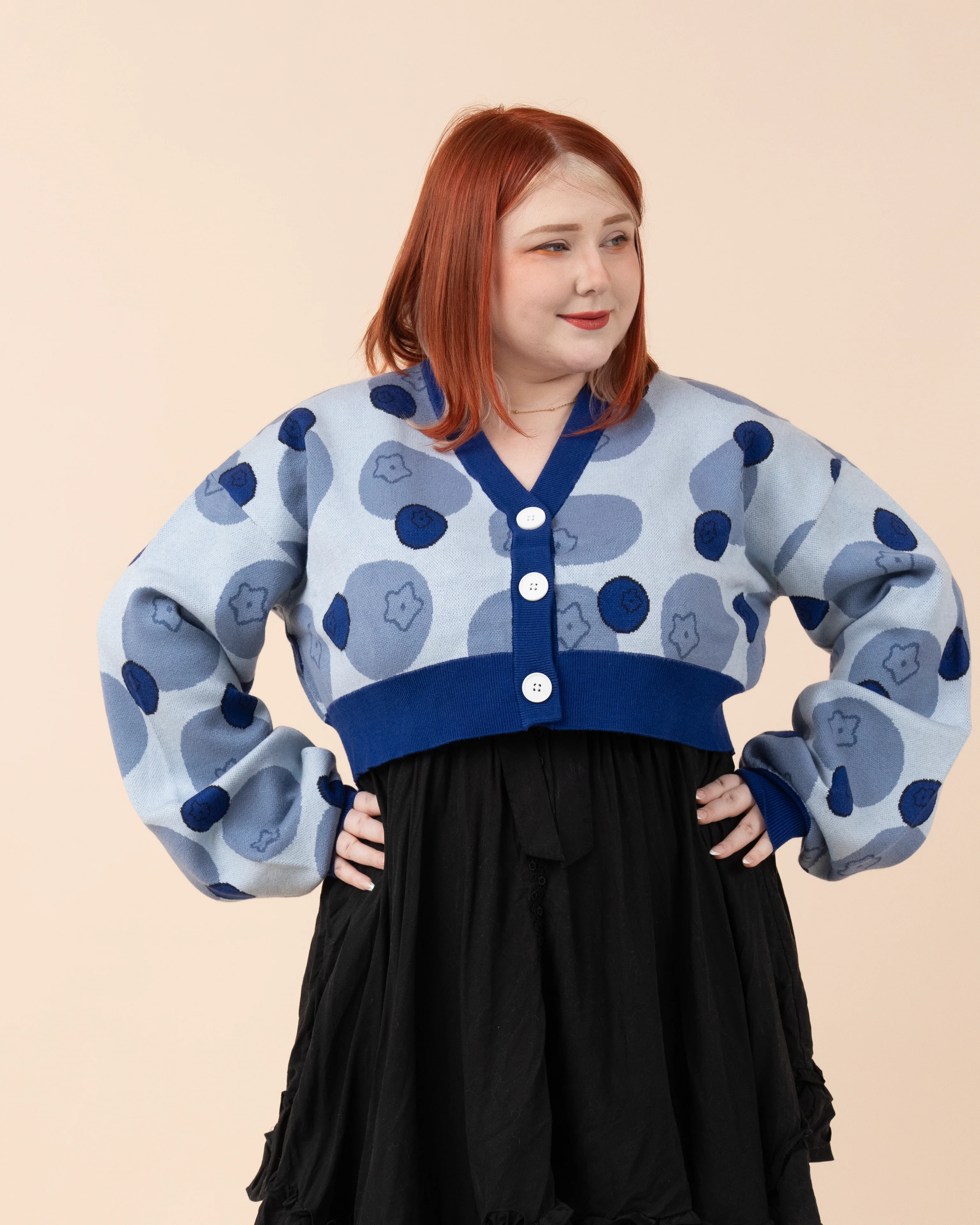 Cropped Blueberry Cardigan - Image 10