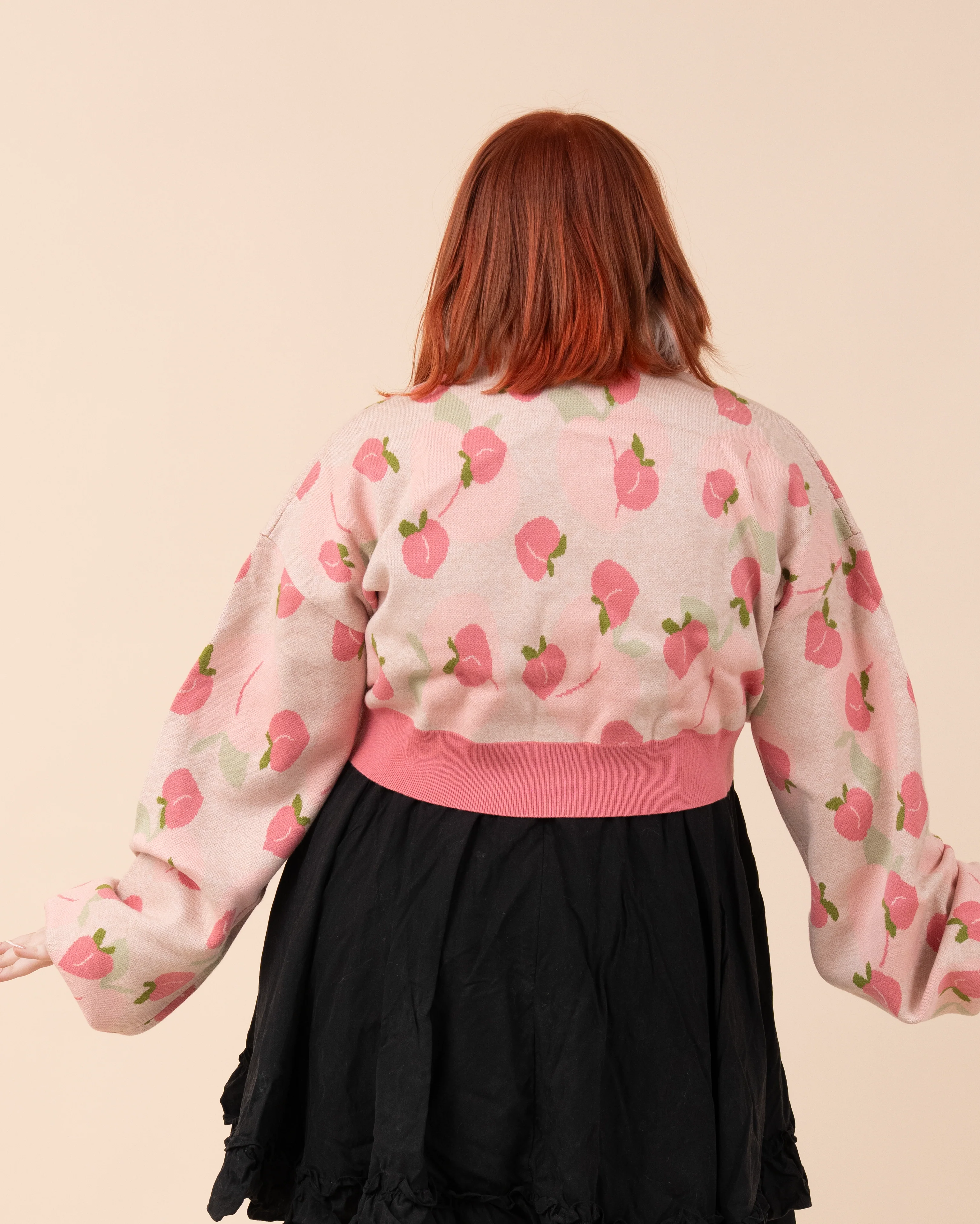 Cropped Peach Cardigan - Image 6