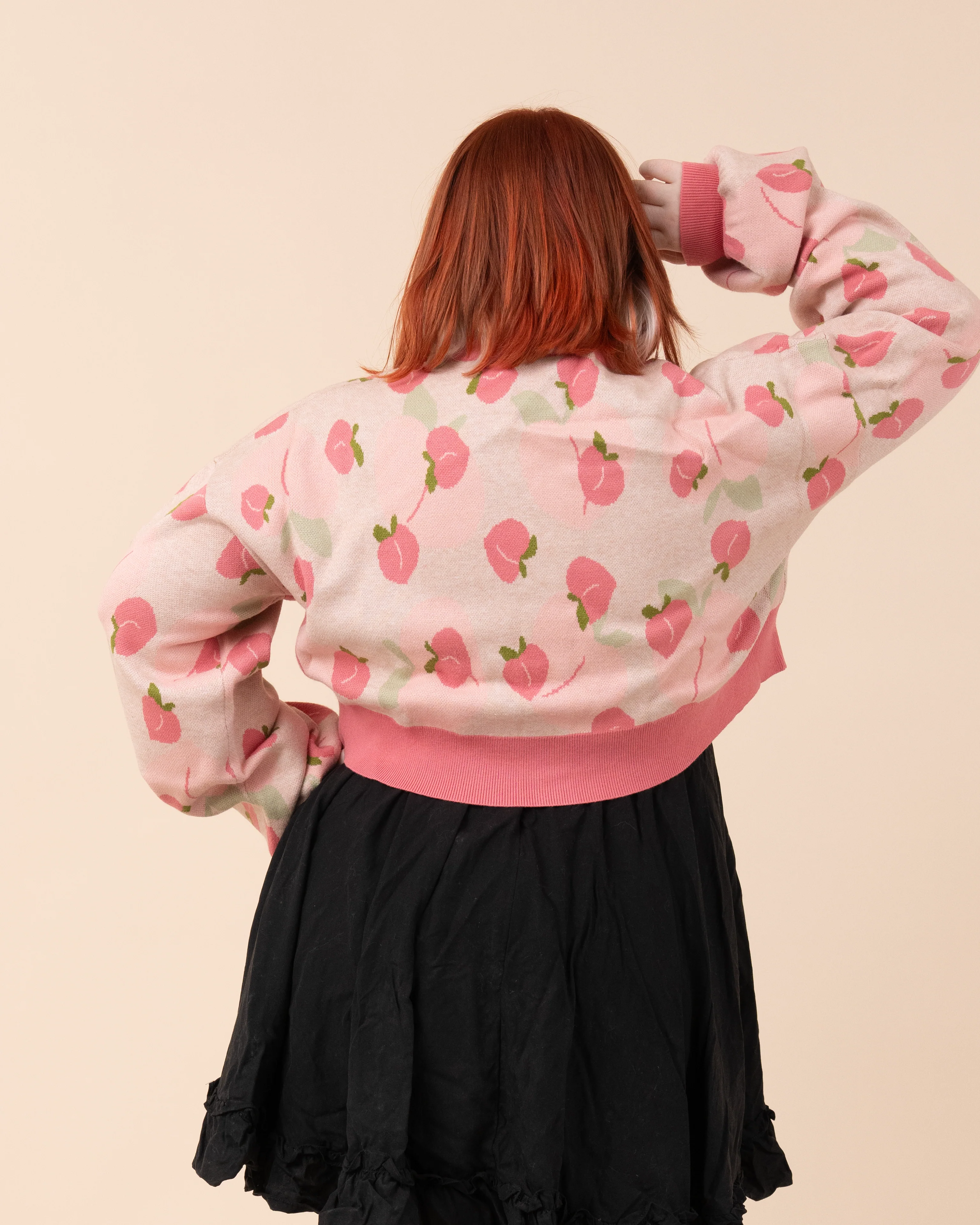 Cropped Peach Cardigan - Image 7