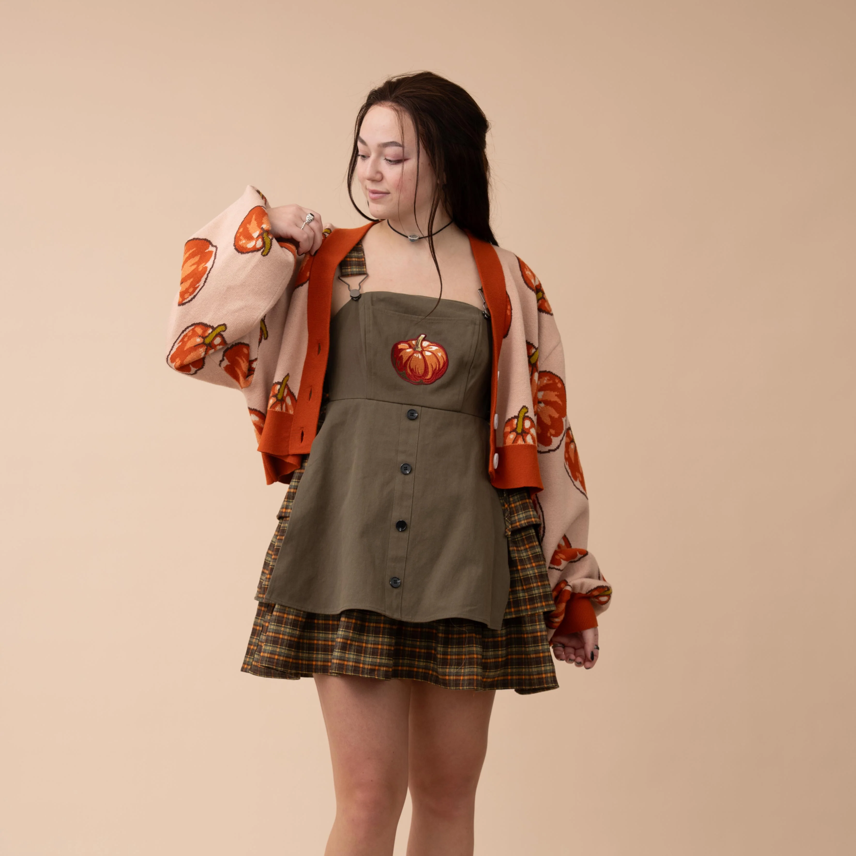 Cropped Pumpkin Patch Cardigan - Image 3