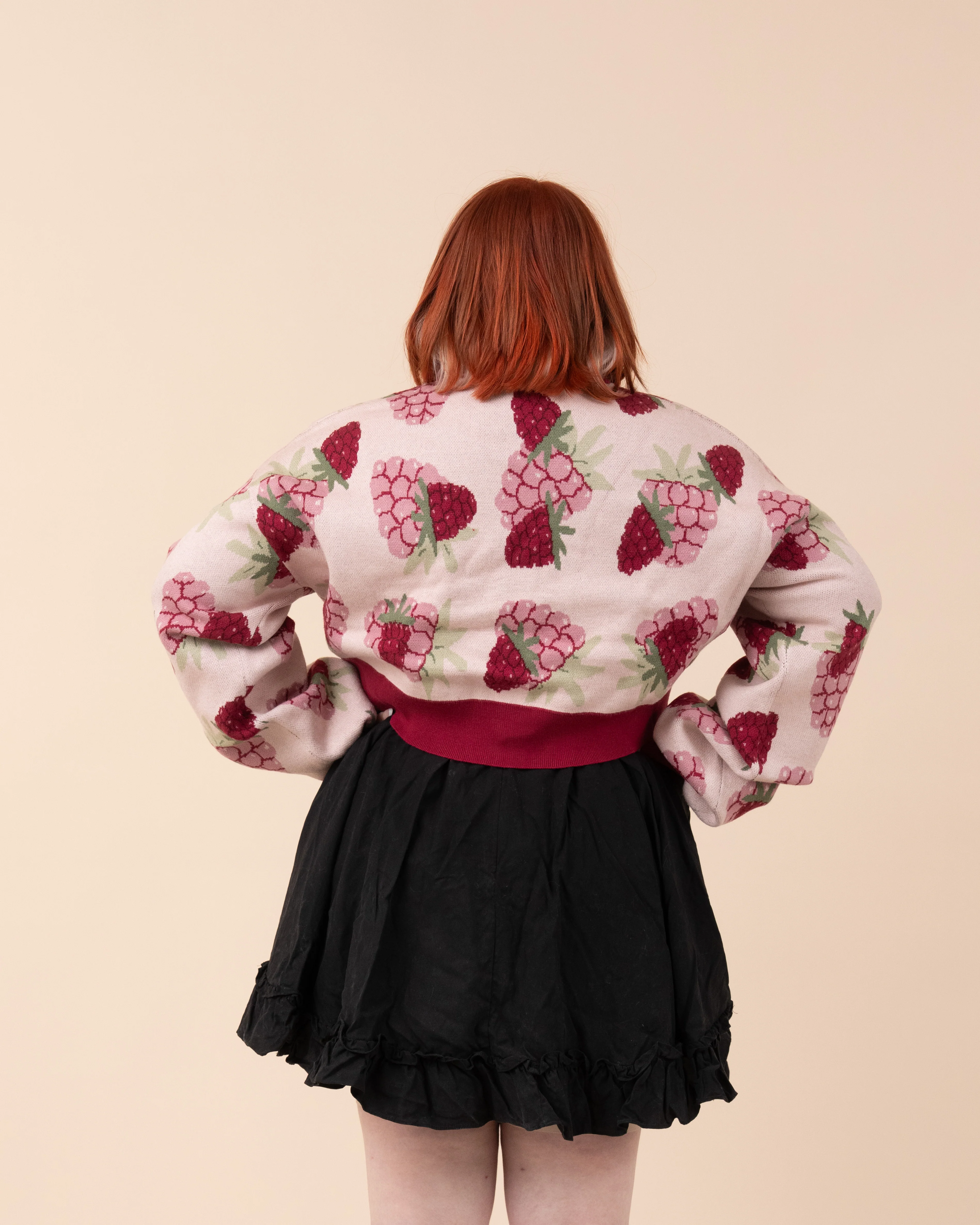 Cropped Raspberry Cardigan - Image 6