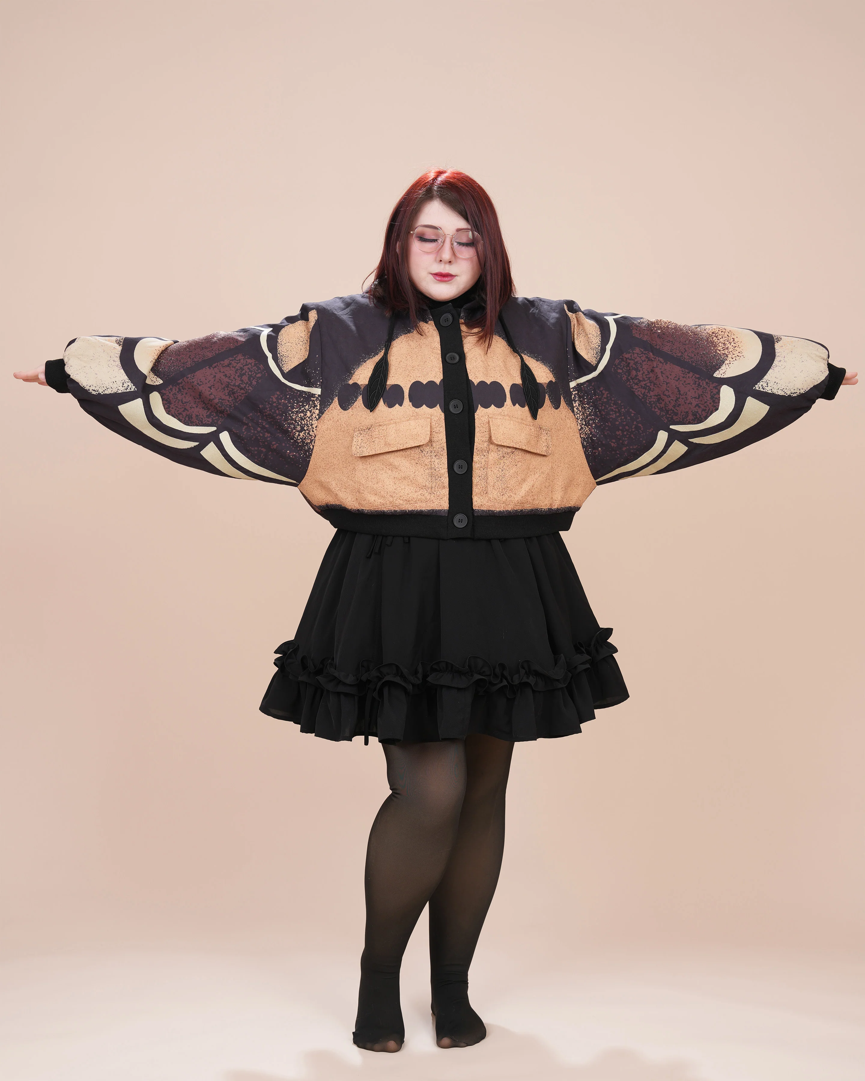Death's Head  Moth Cropped Jacket (Restocking July 20th, 2026) - Image 3