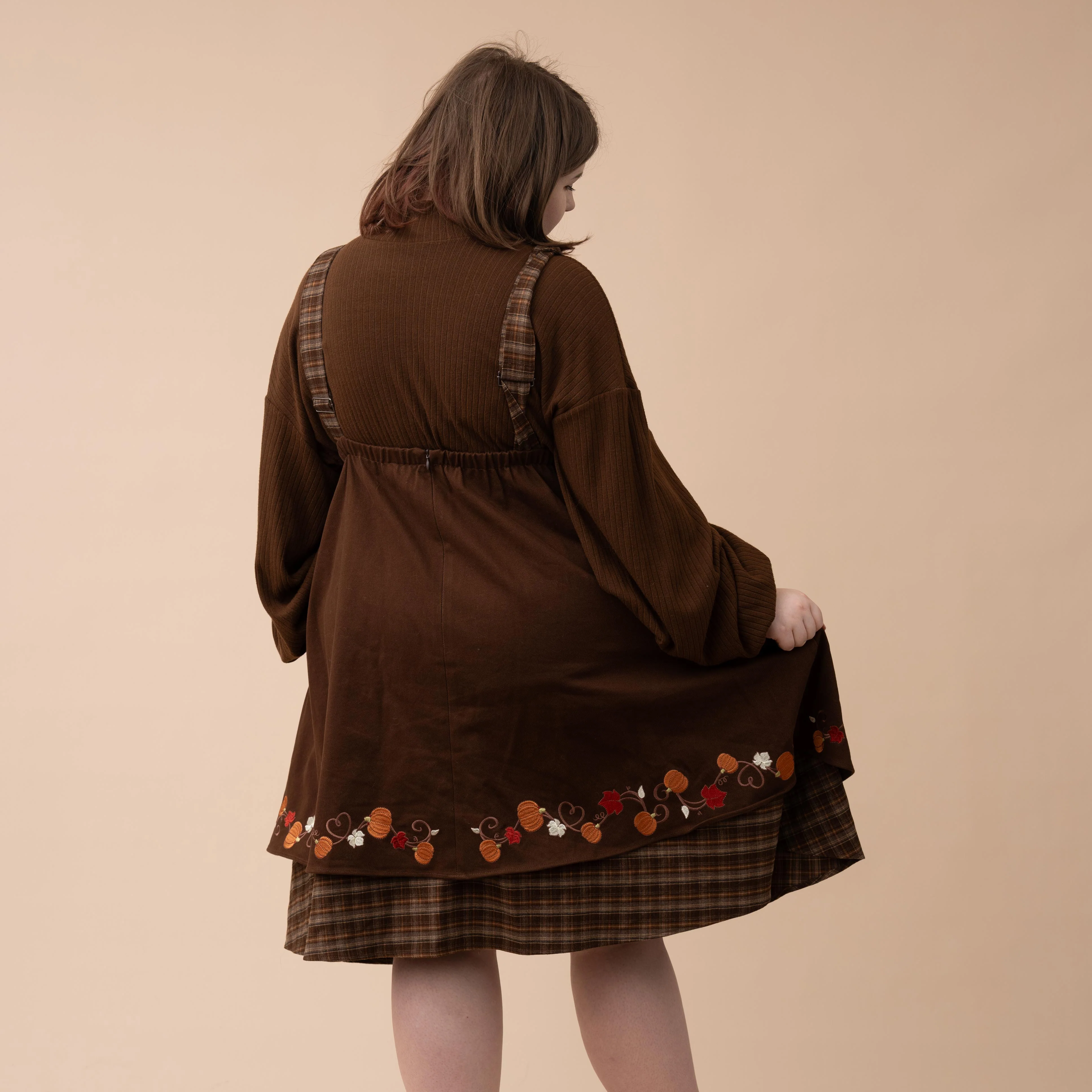 Fall Pumpkin Overalls Dress - Image 13