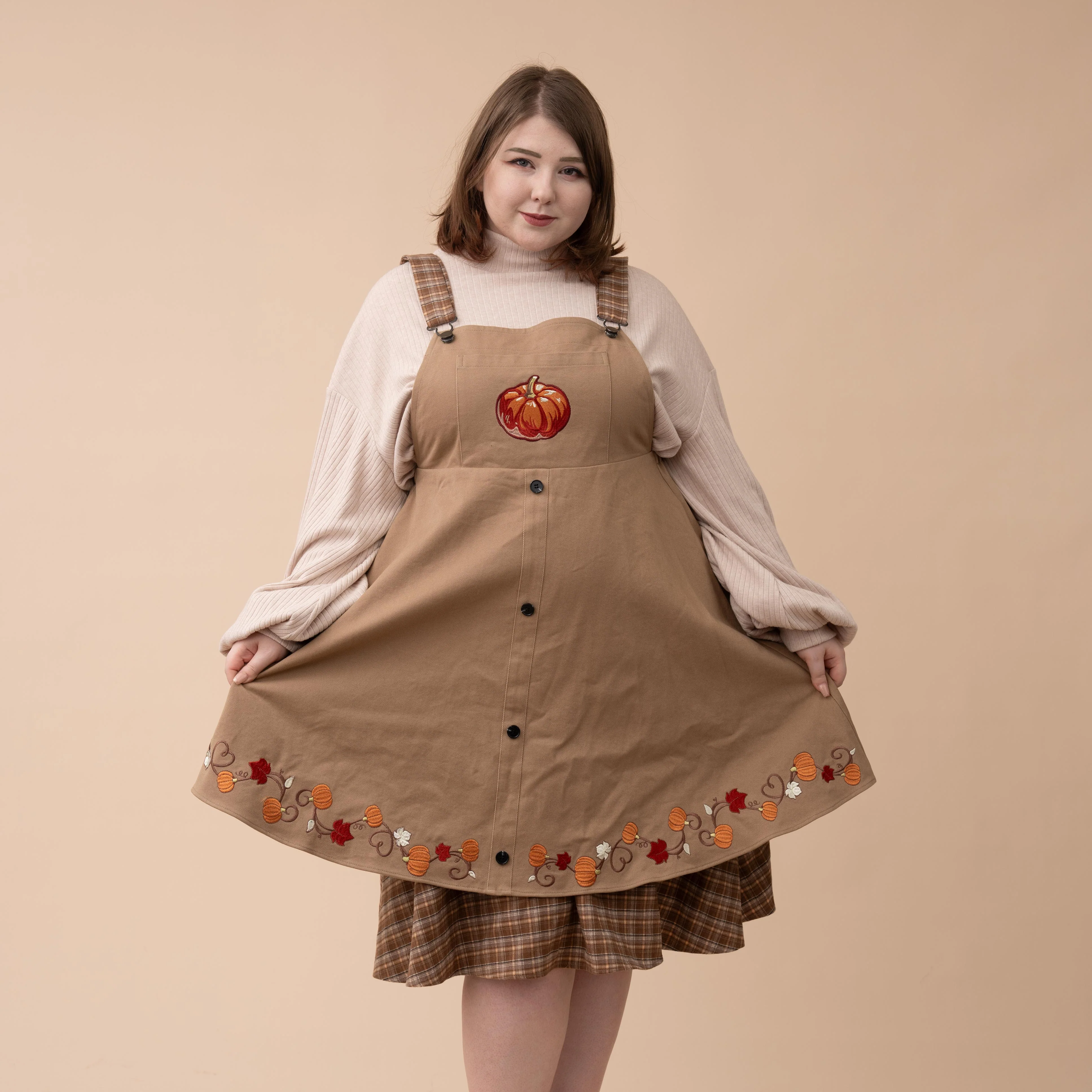 Fall Pumpkin Overalls Dress - Image 16