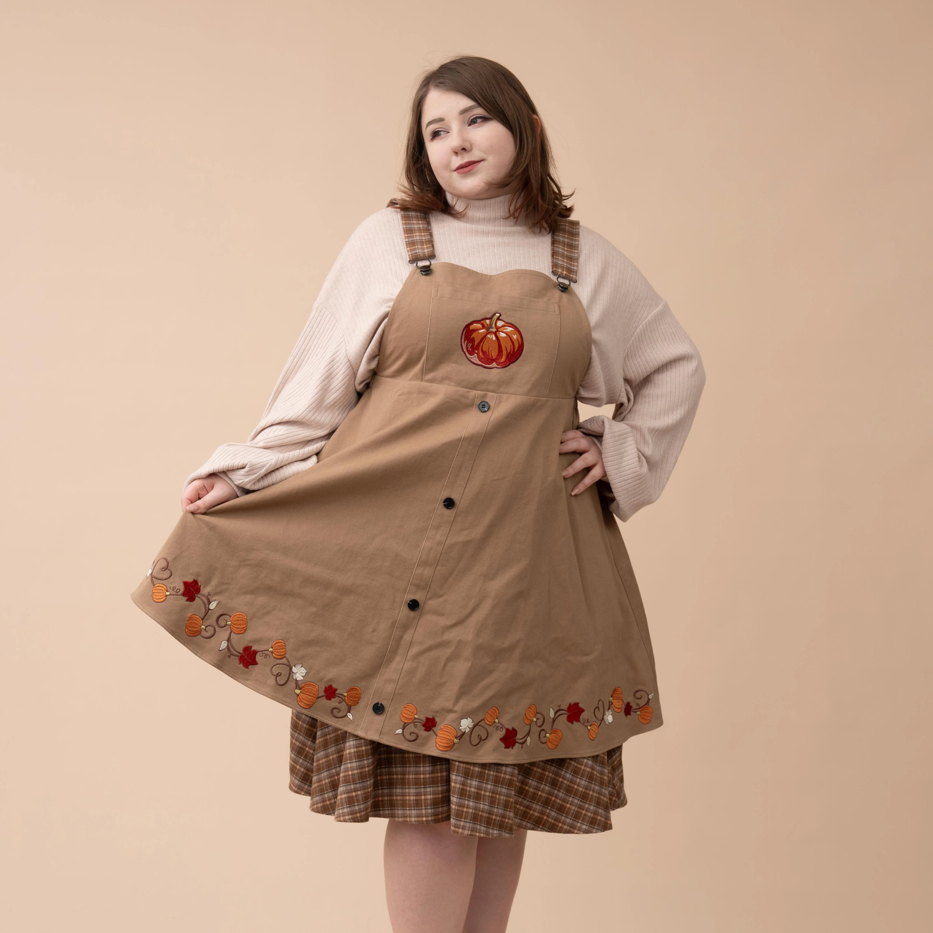 Fall Pumpkin Overalls Dress - Image 17