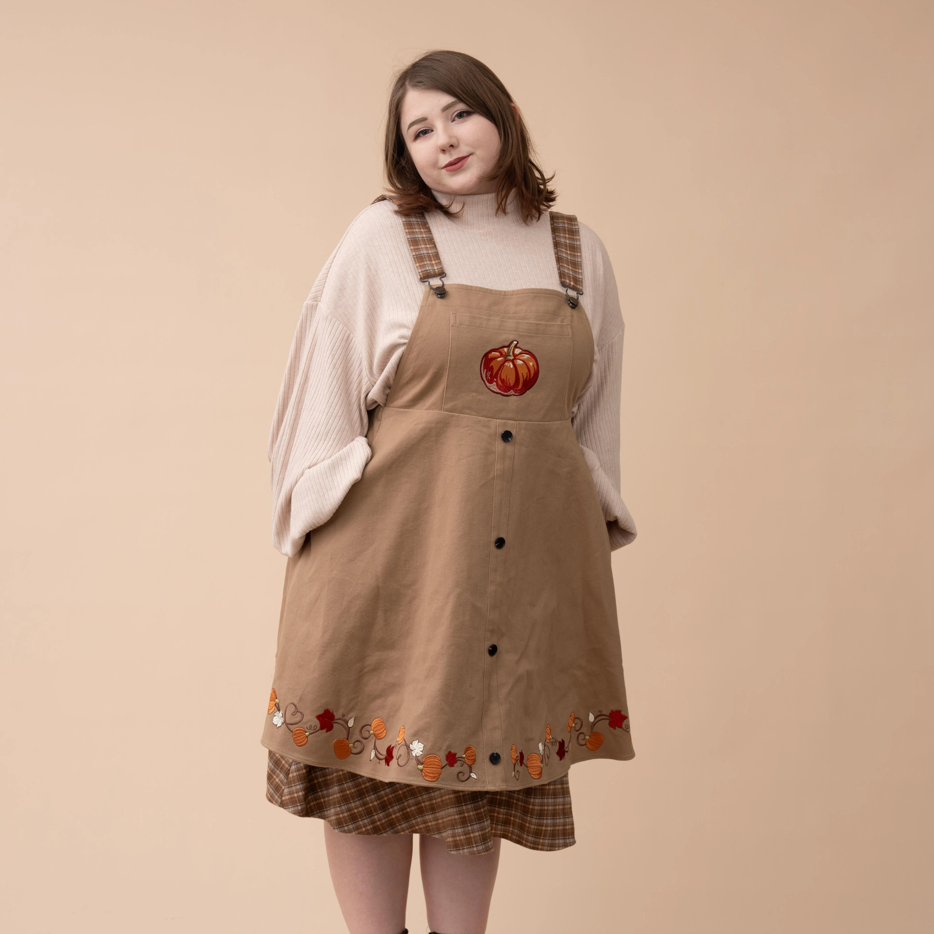 Fall Pumpkin Overalls Dress - Image 18