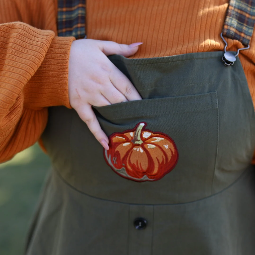Fall Pumpkin Overalls Dress - Image 25