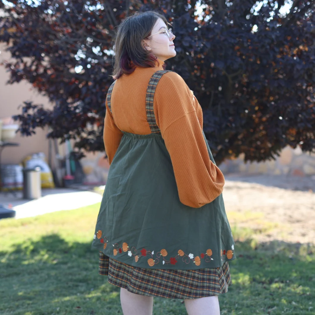 Fall Pumpkin Overalls Dress - Image 28