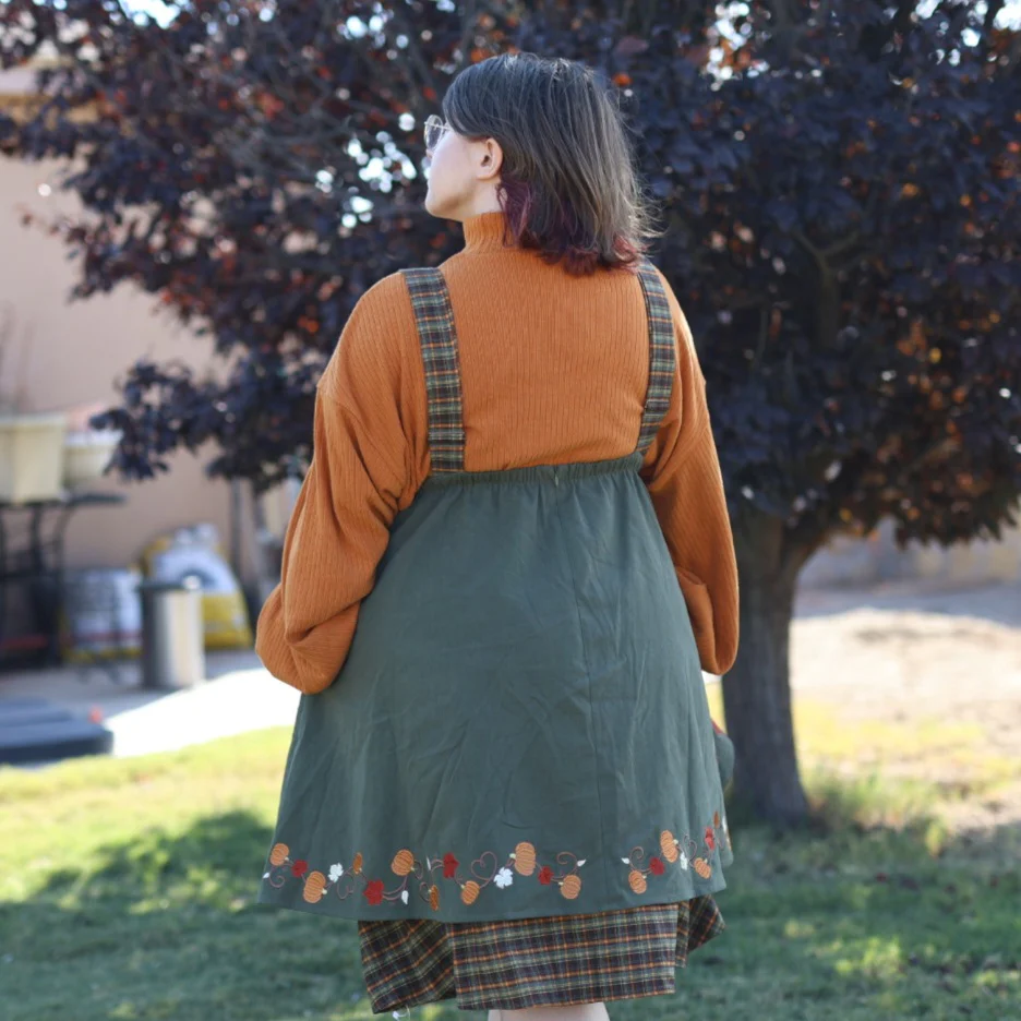 Fall Pumpkin Overalls Dress - Image 29