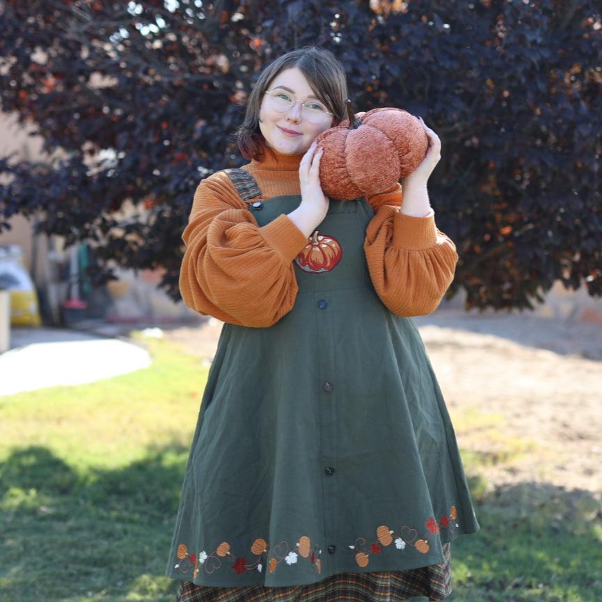 Fall Pumpkin Overalls Dress - Image 34