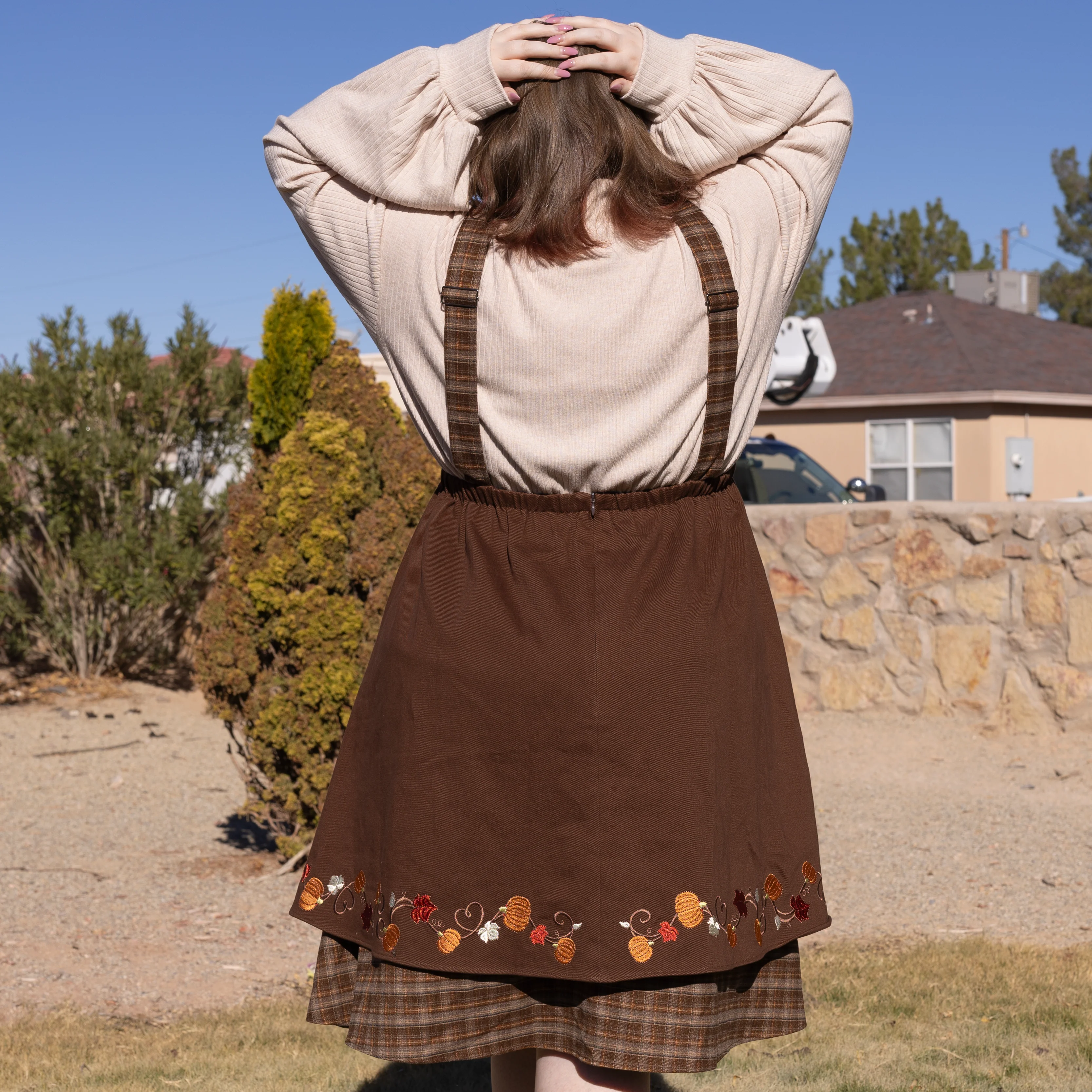 Fall Pumpkin Overalls Dress - Image 36
