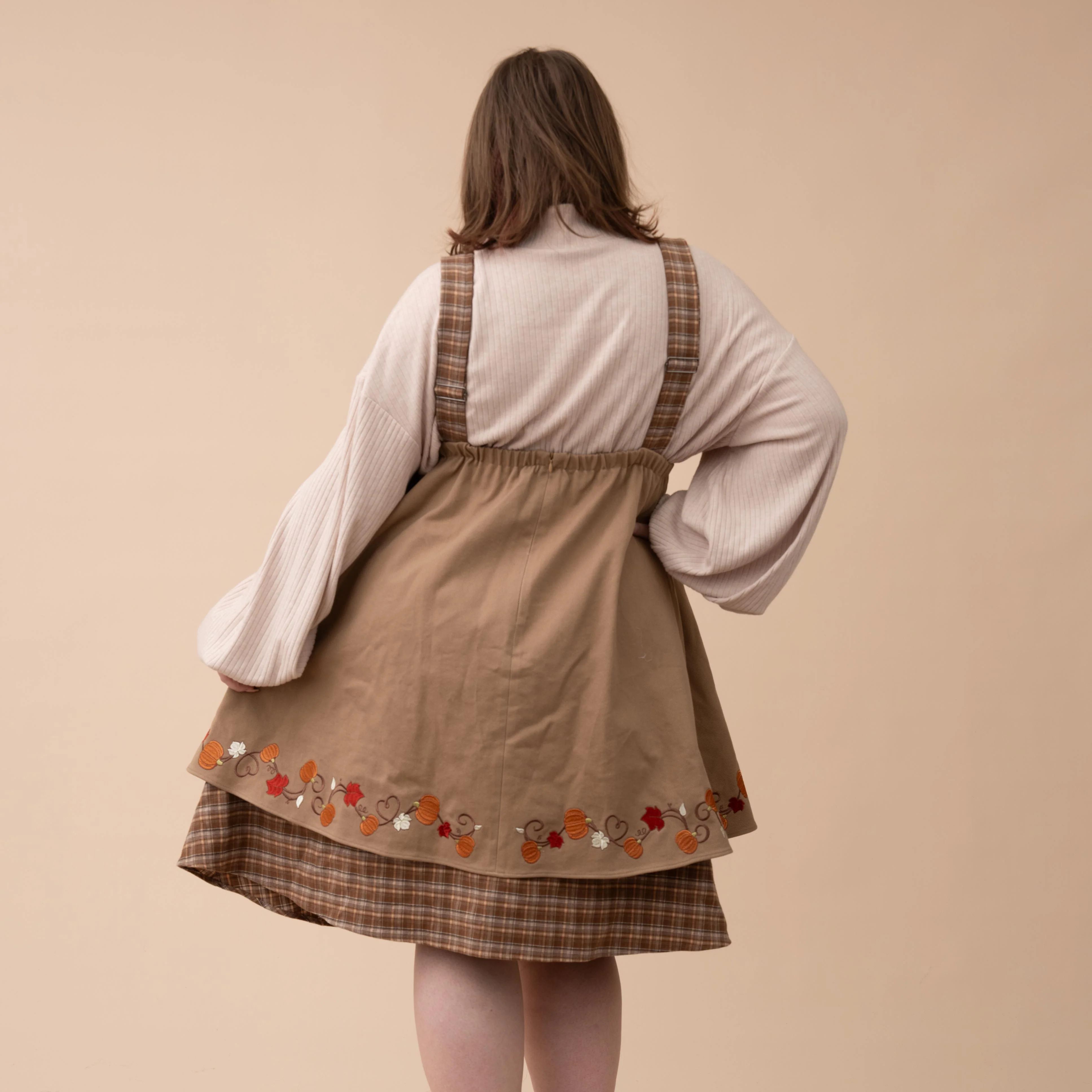 Fall Pumpkin Overalls Dress - Image 8