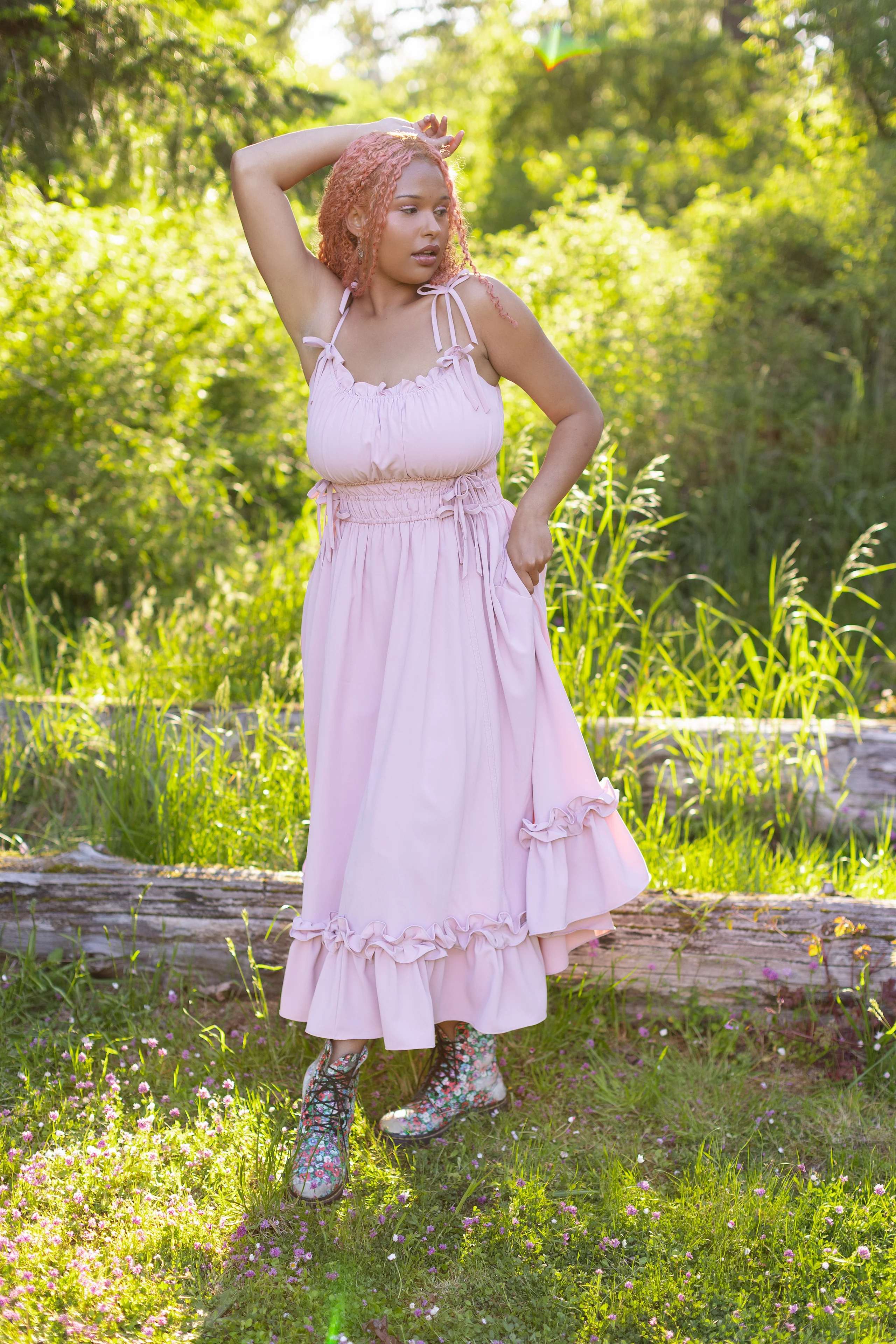 Fleur Dress in Dusty Peony - Image 4