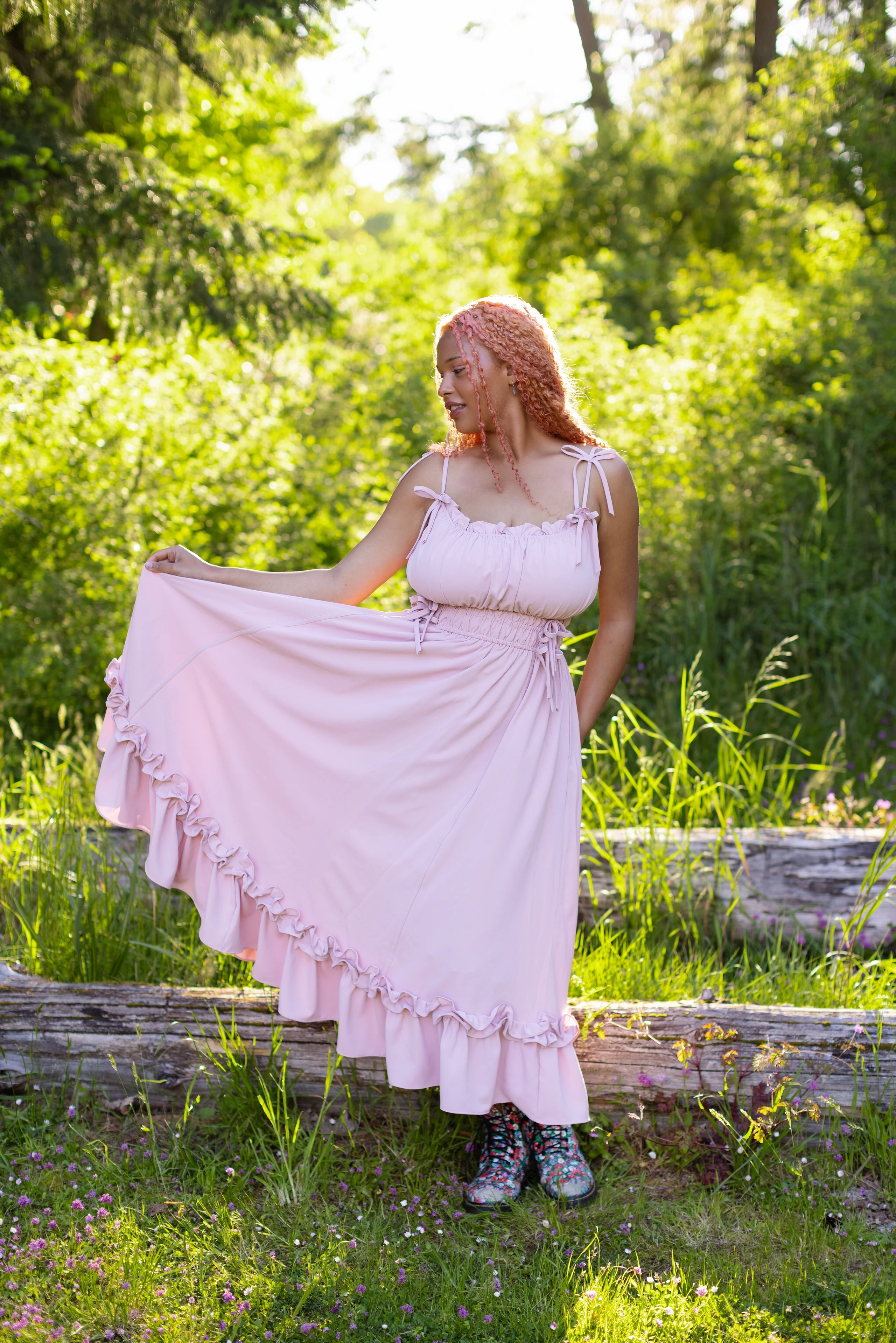 Fleur Dress in Dusty Peony - Image 5