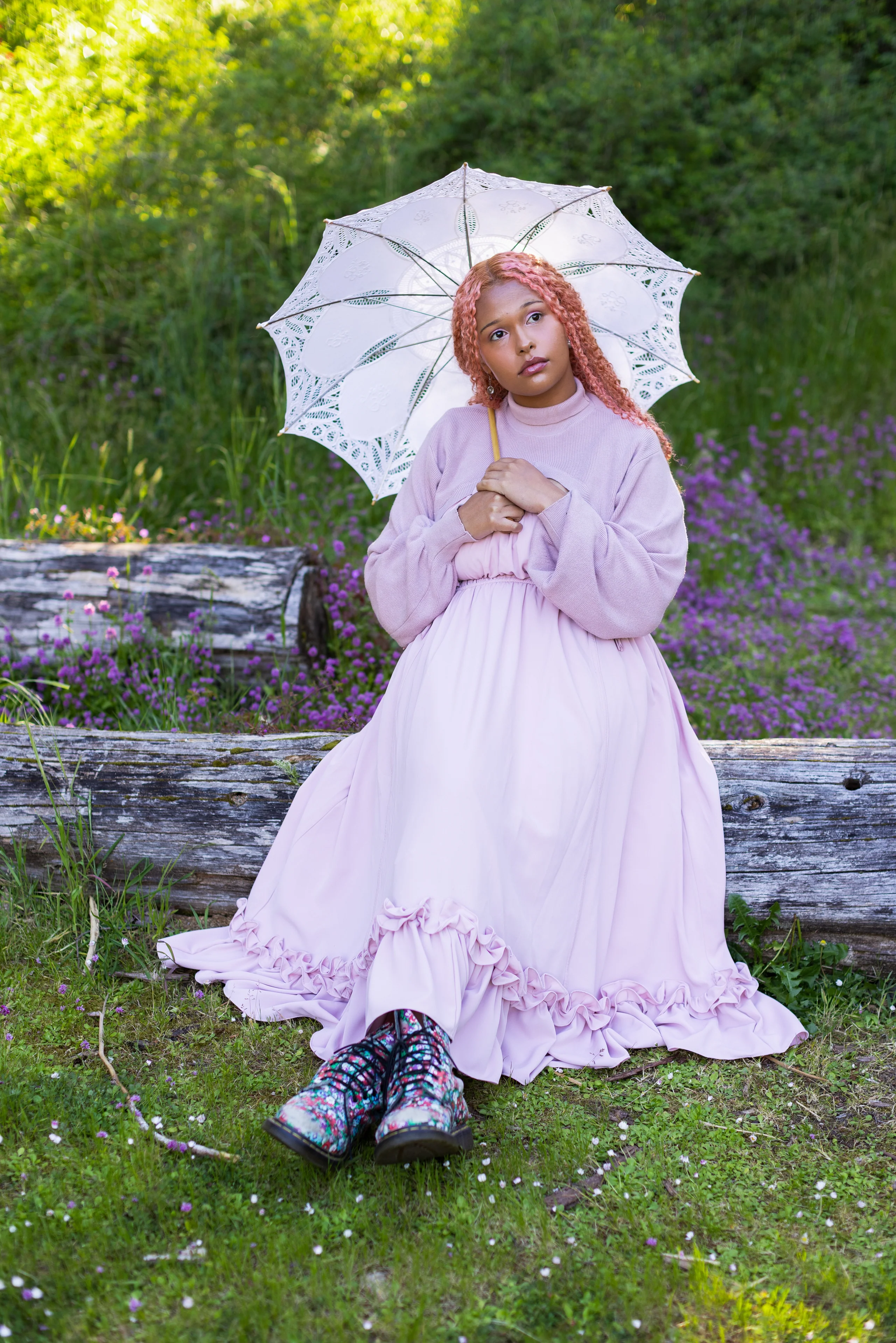 Fleur Dress in Dusty Peony - Image 6