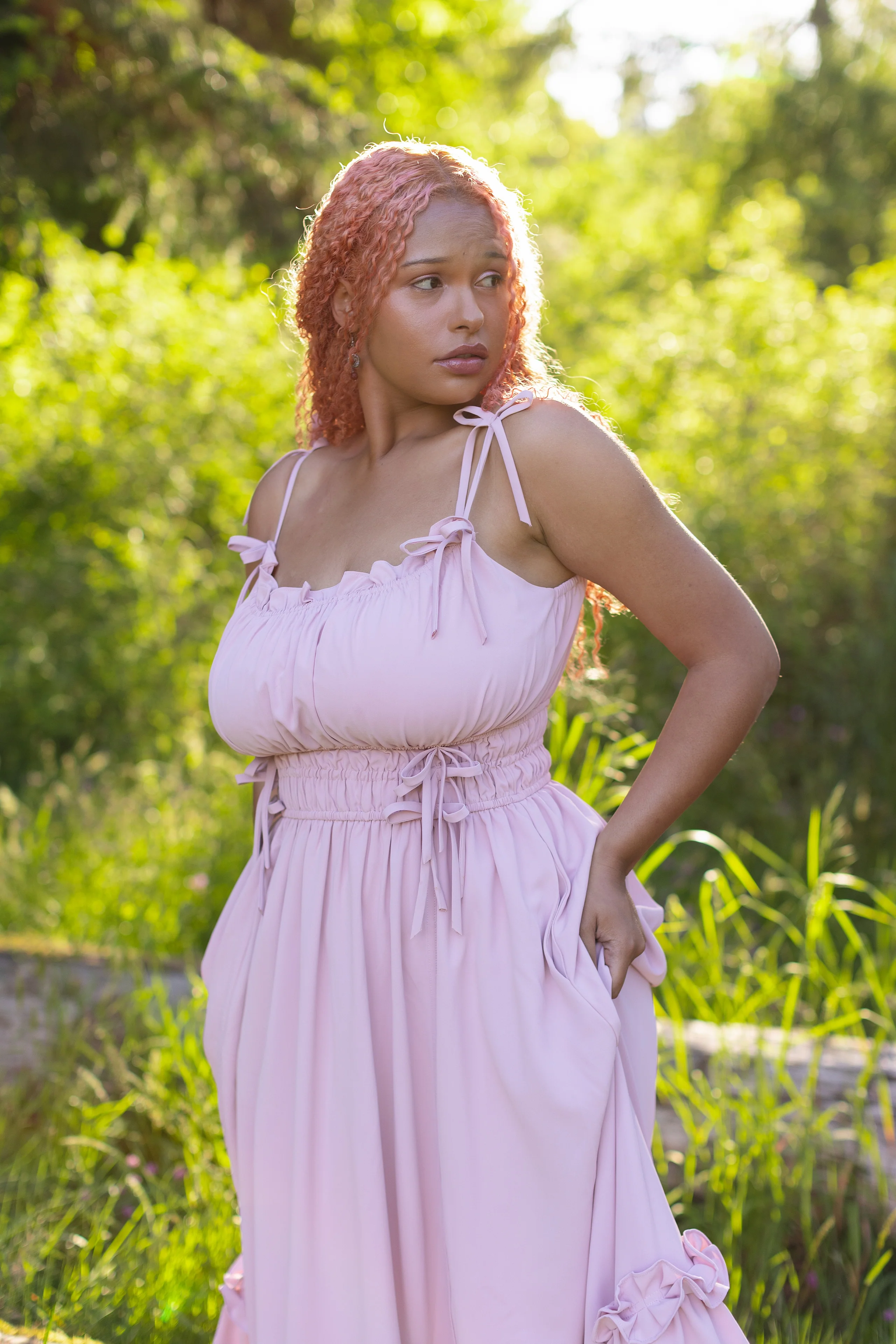 Fleur Dress in Dusty Peony - Image 7
