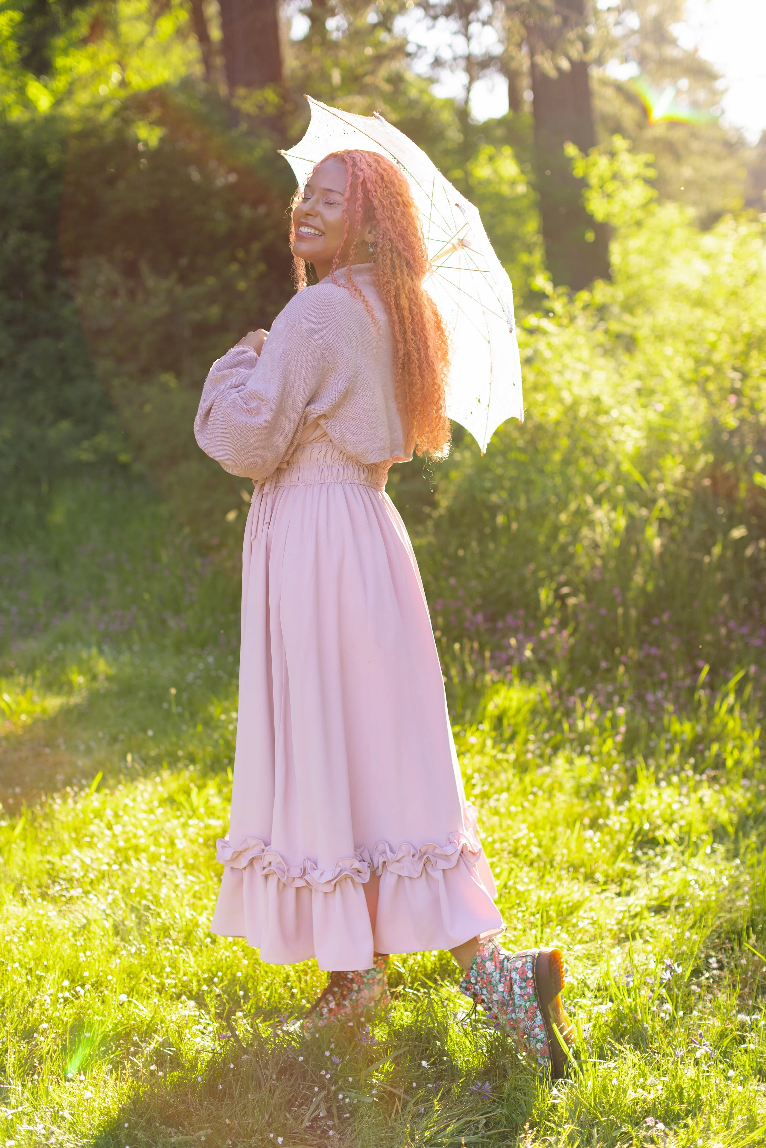 Fleur Dress in Dusty Peony - Image 9