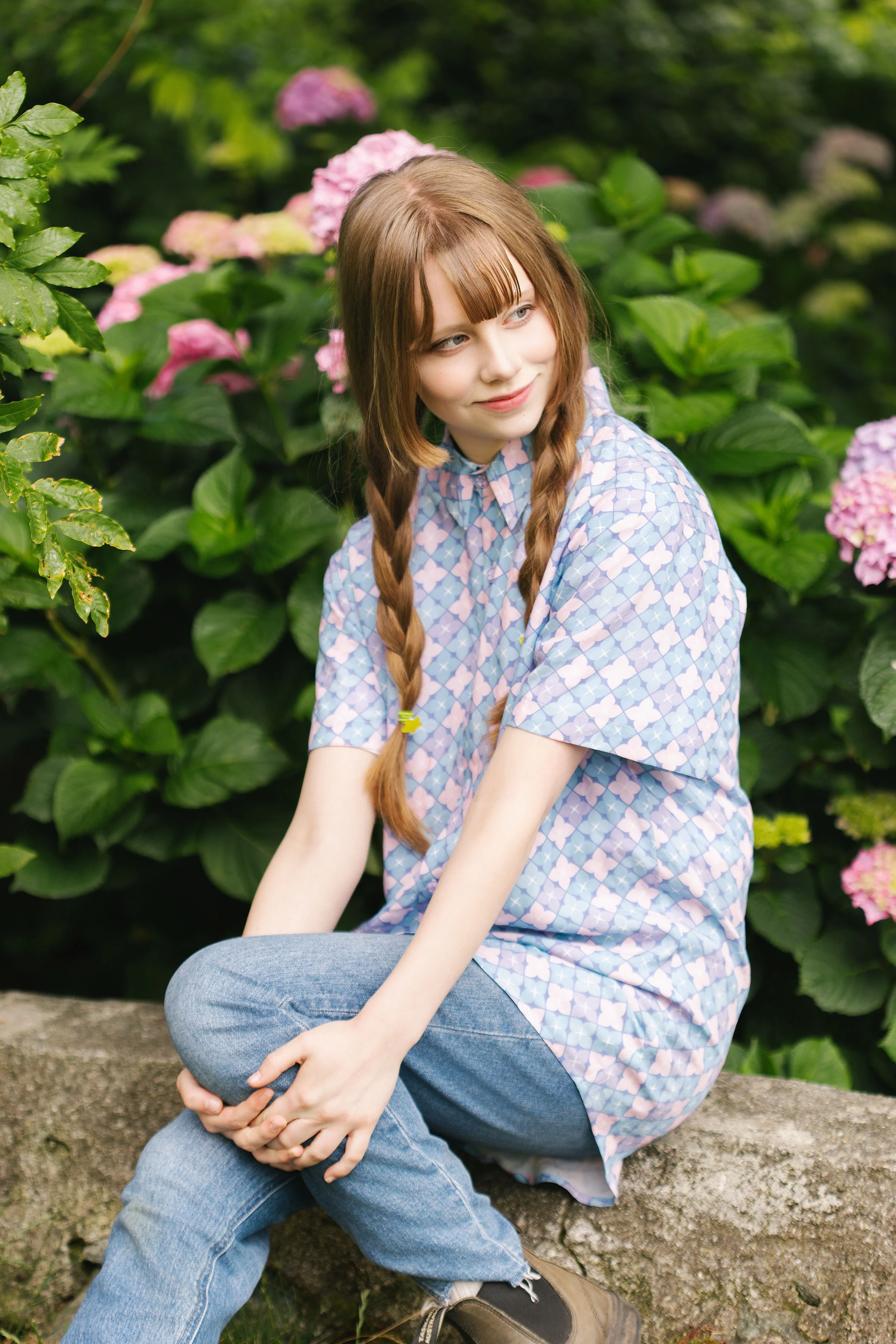 Hydrangea Button Down Shirt (Pre-Order) - Image 6