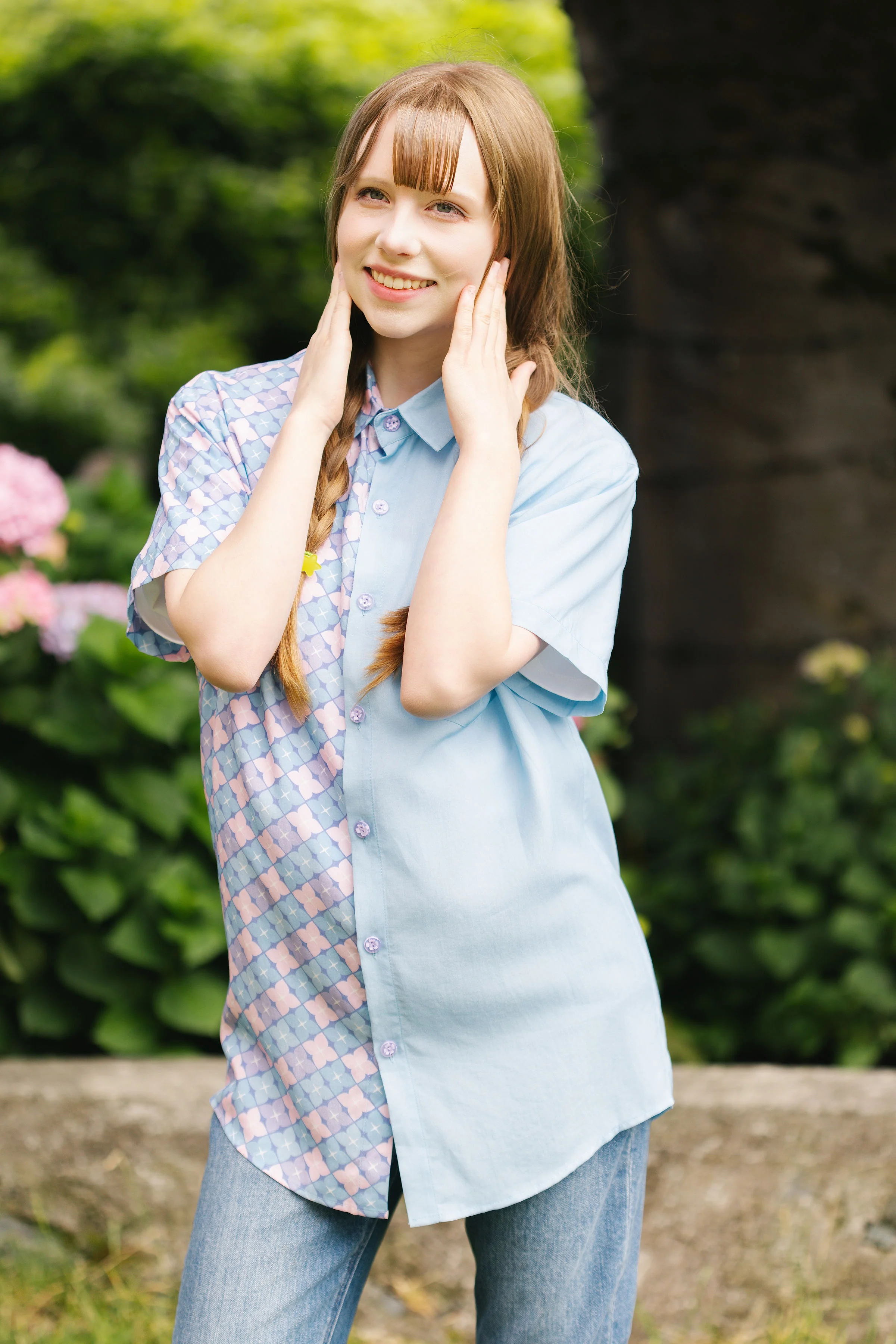 Hydrangea Colorblock Button Down Shirt (Pre-Order) - Image 3