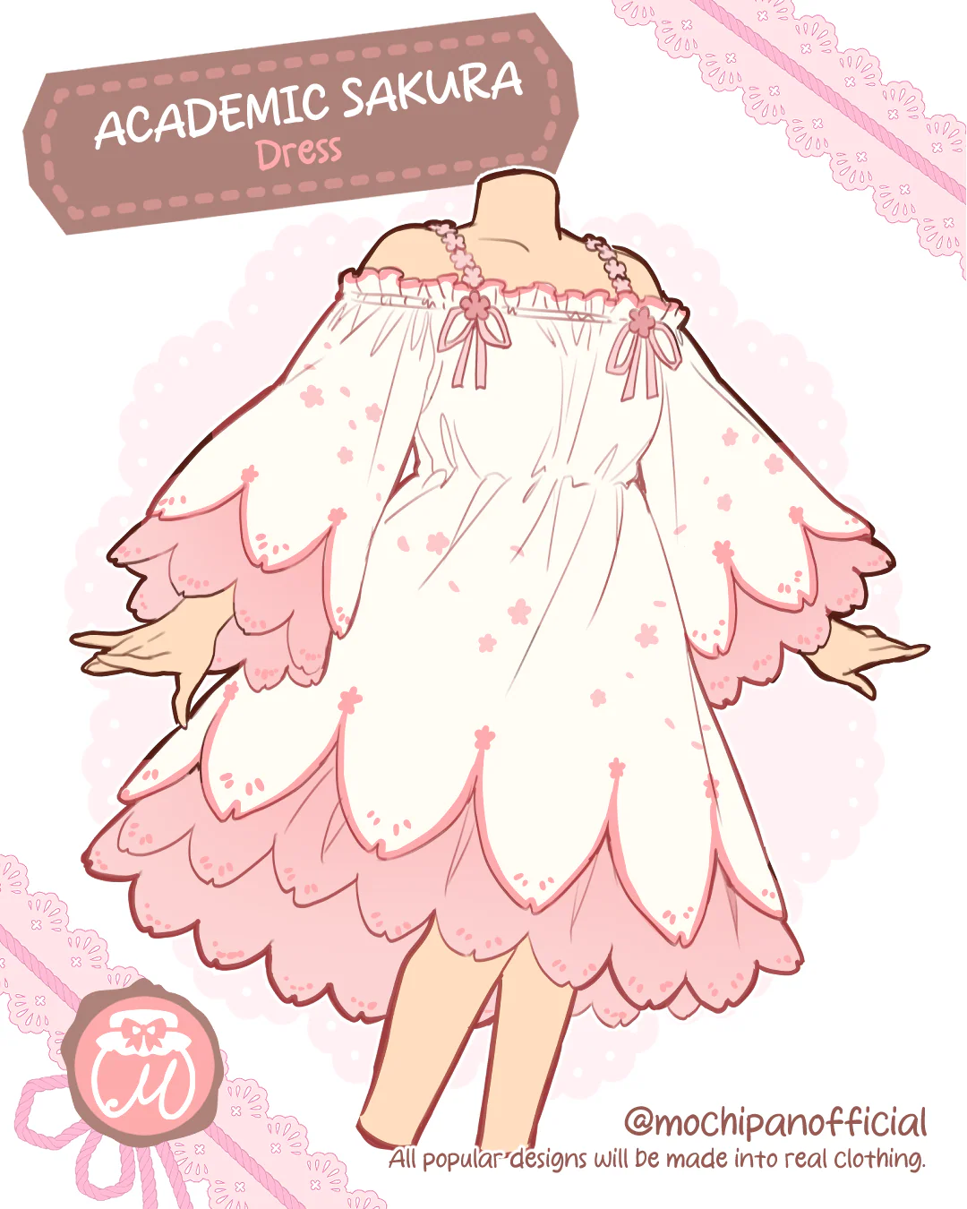 (Interest Check) Academic Sakura Dress w/ Corset & Cardigan - Image 3