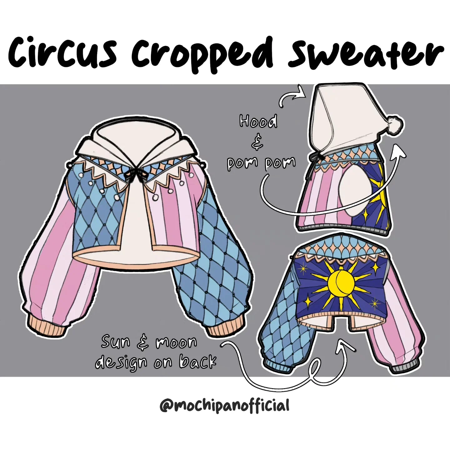 (Interest Check) Circus Cropped Sweater (In Development) - Image 3