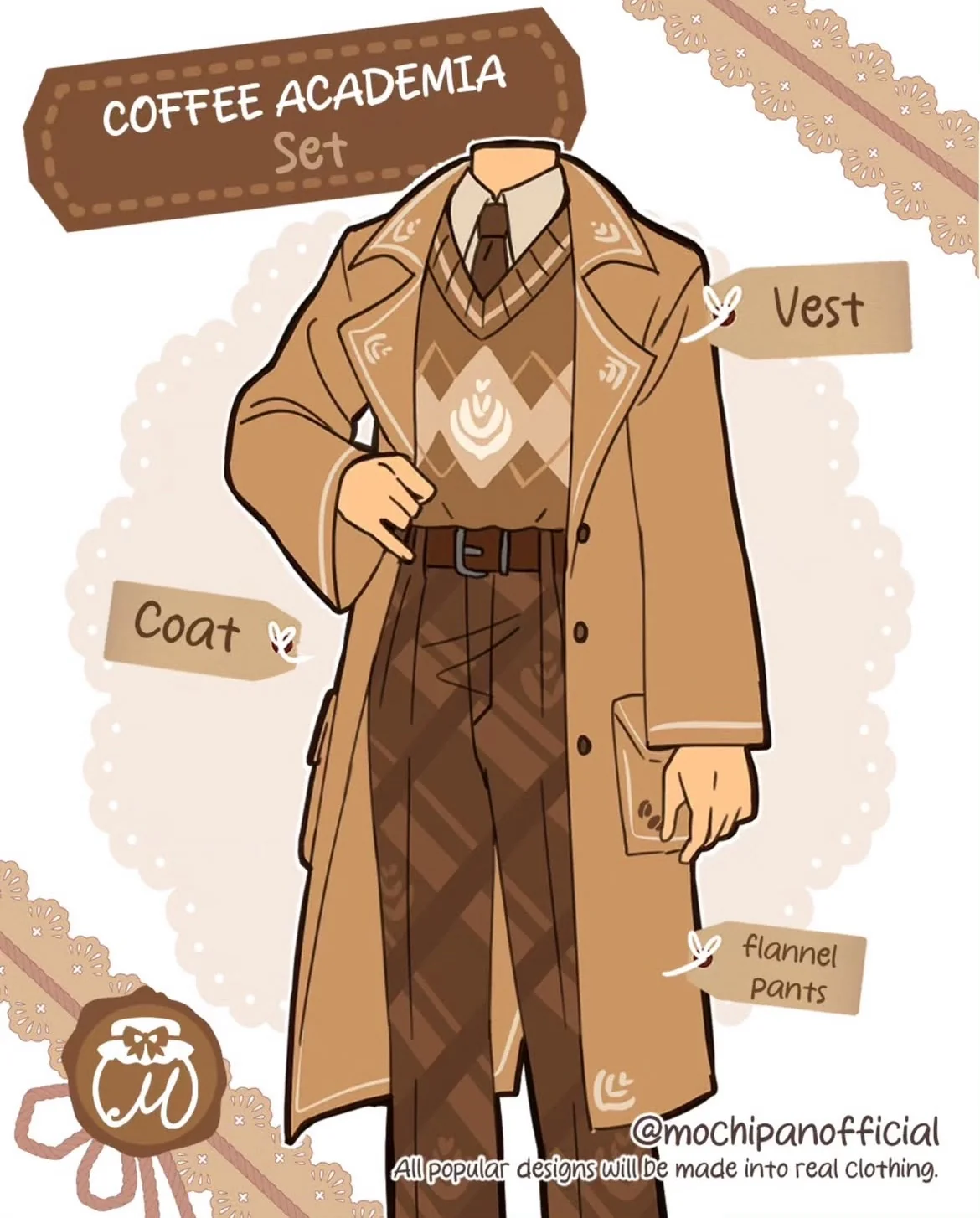 (Interest Check) Coffee Academia Masculine Set (In Development)