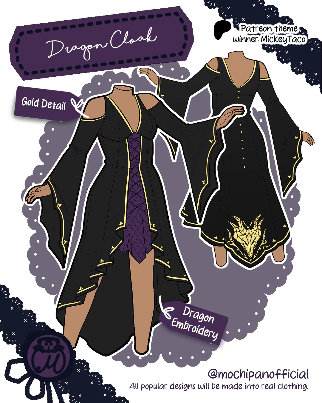 (Interest Check) Dragon Dress & Cloak - Image 2