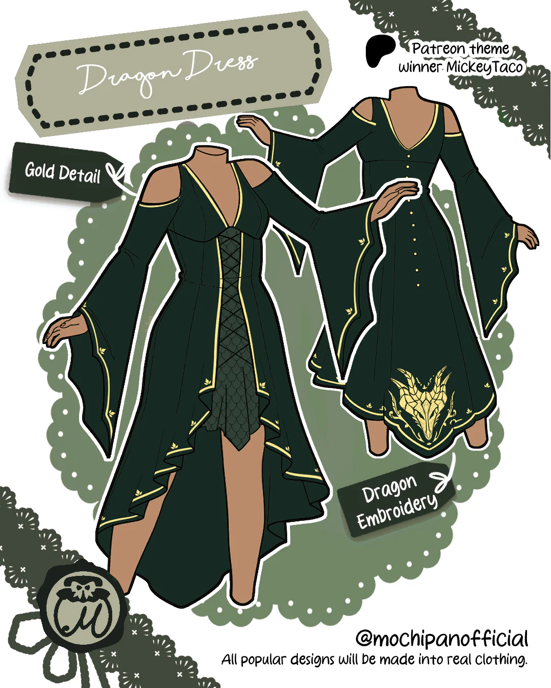 (Interest Check) Dragon Dress & Cloak - Image 6