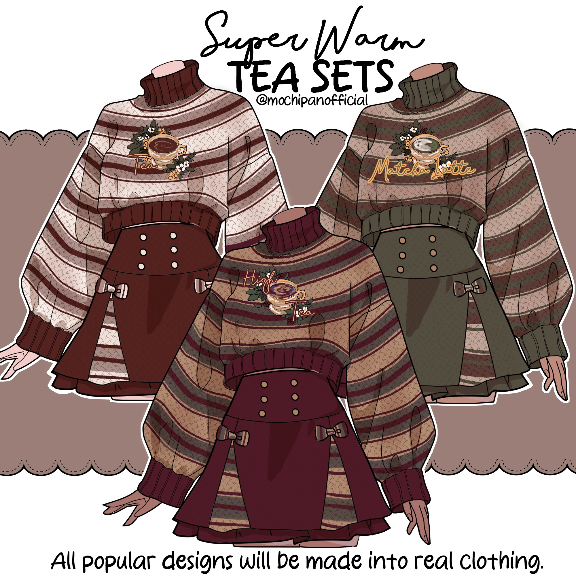 (Interest Check) High-Waisted Short Tea Skirts (In Development)