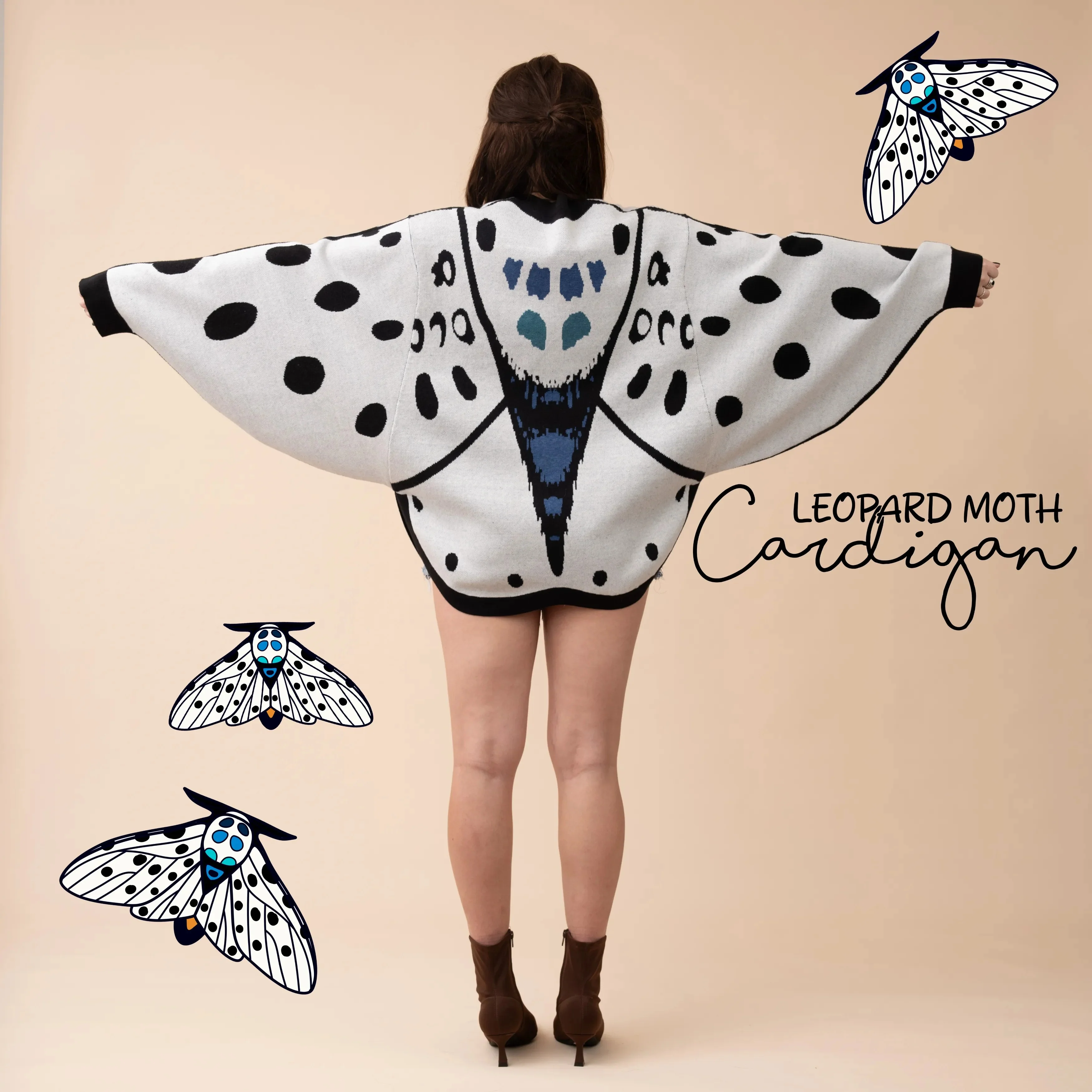 Leopard Moth Cardigan (Restocking July 20th, 2026)