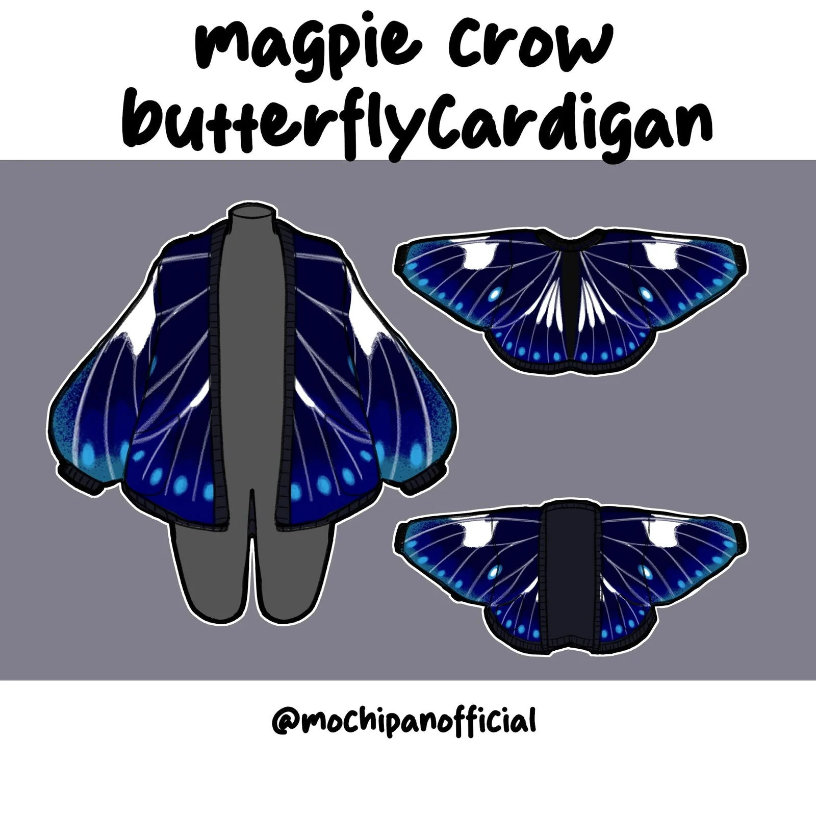 Magpie Crow Butterfly Cardigan - Image 14
