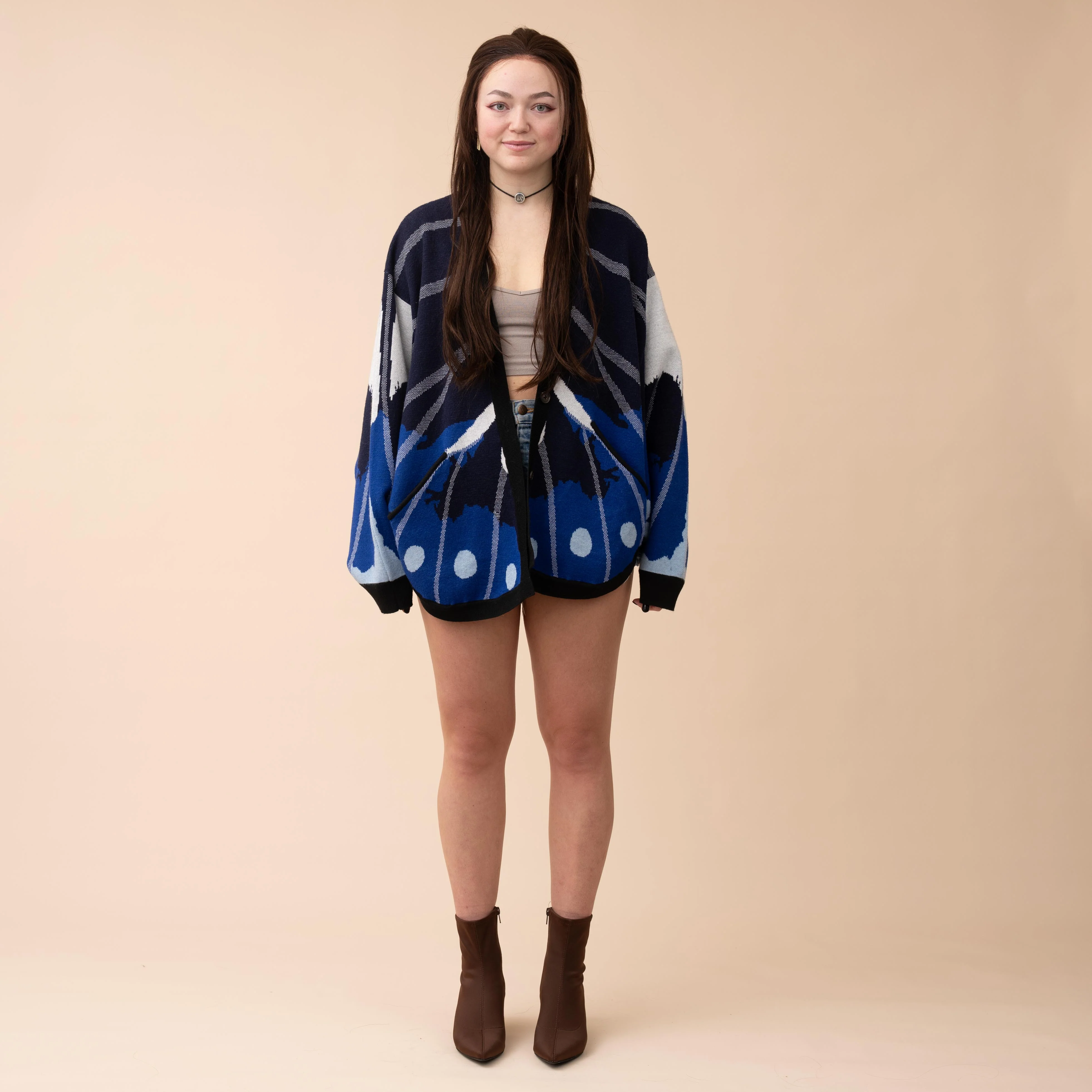 Magpie Crow Butterfly Cardigan - Image 4
