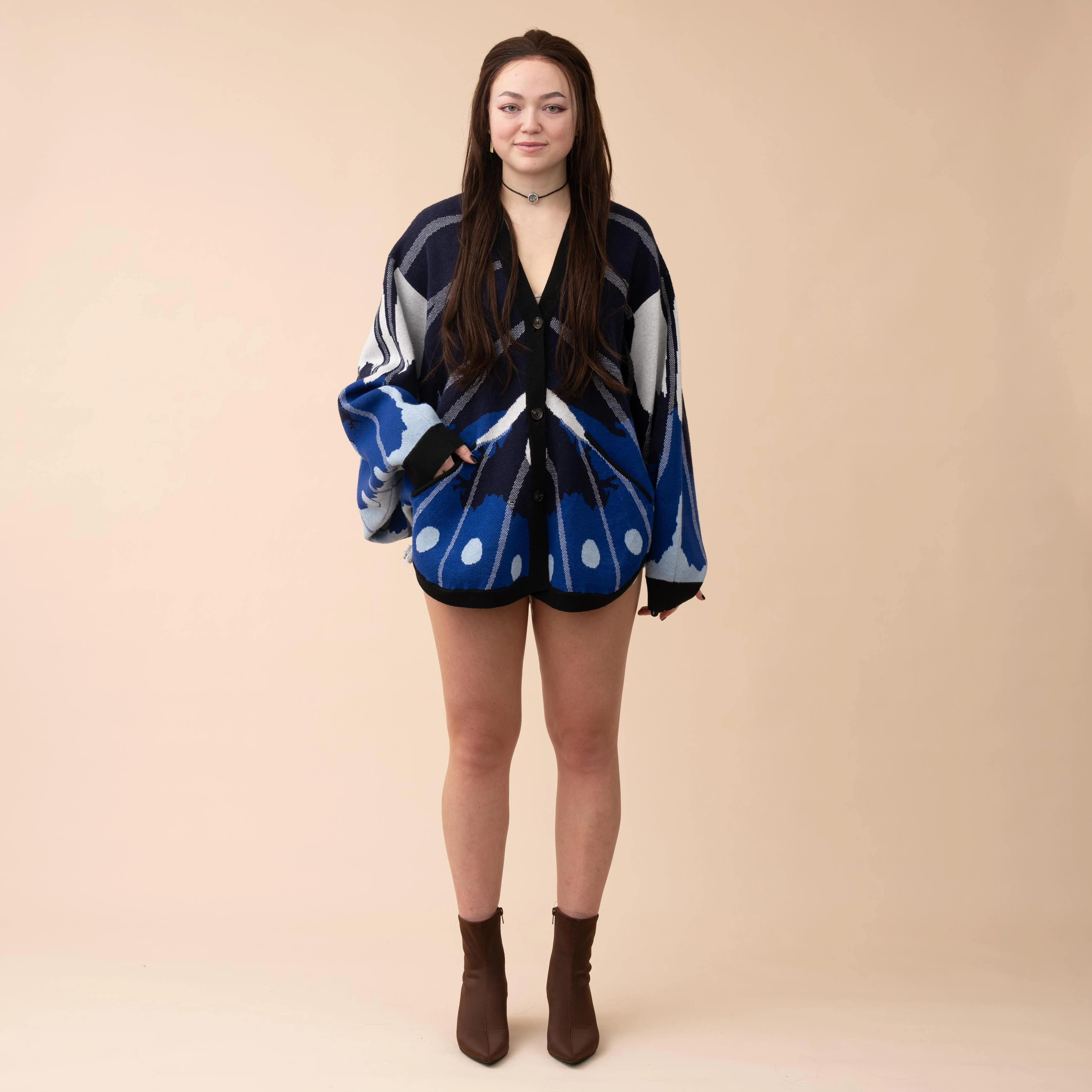 Magpie Crow Butterfly Cardigan - Image 5