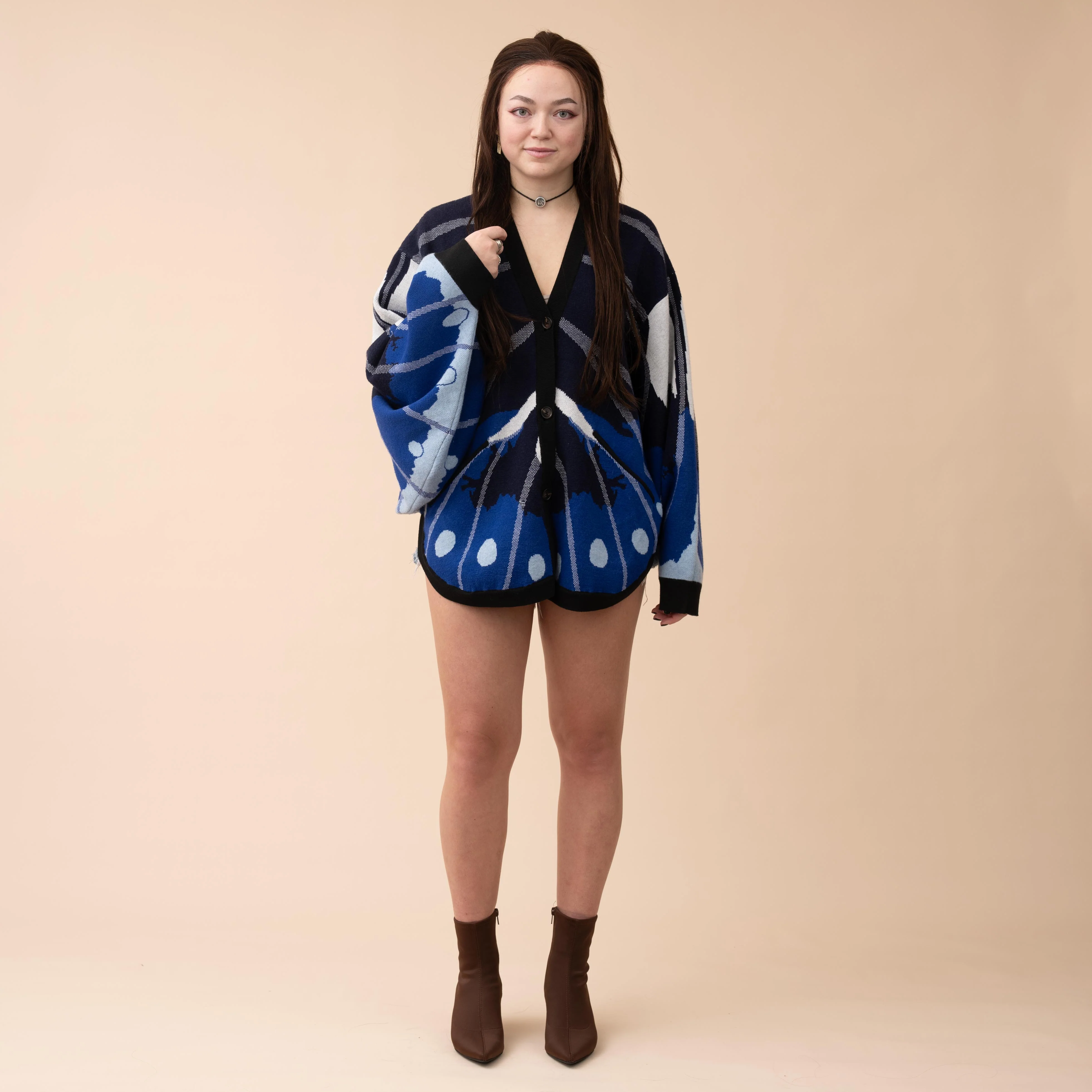 Magpie Crow Butterfly Cardigan - Image 7