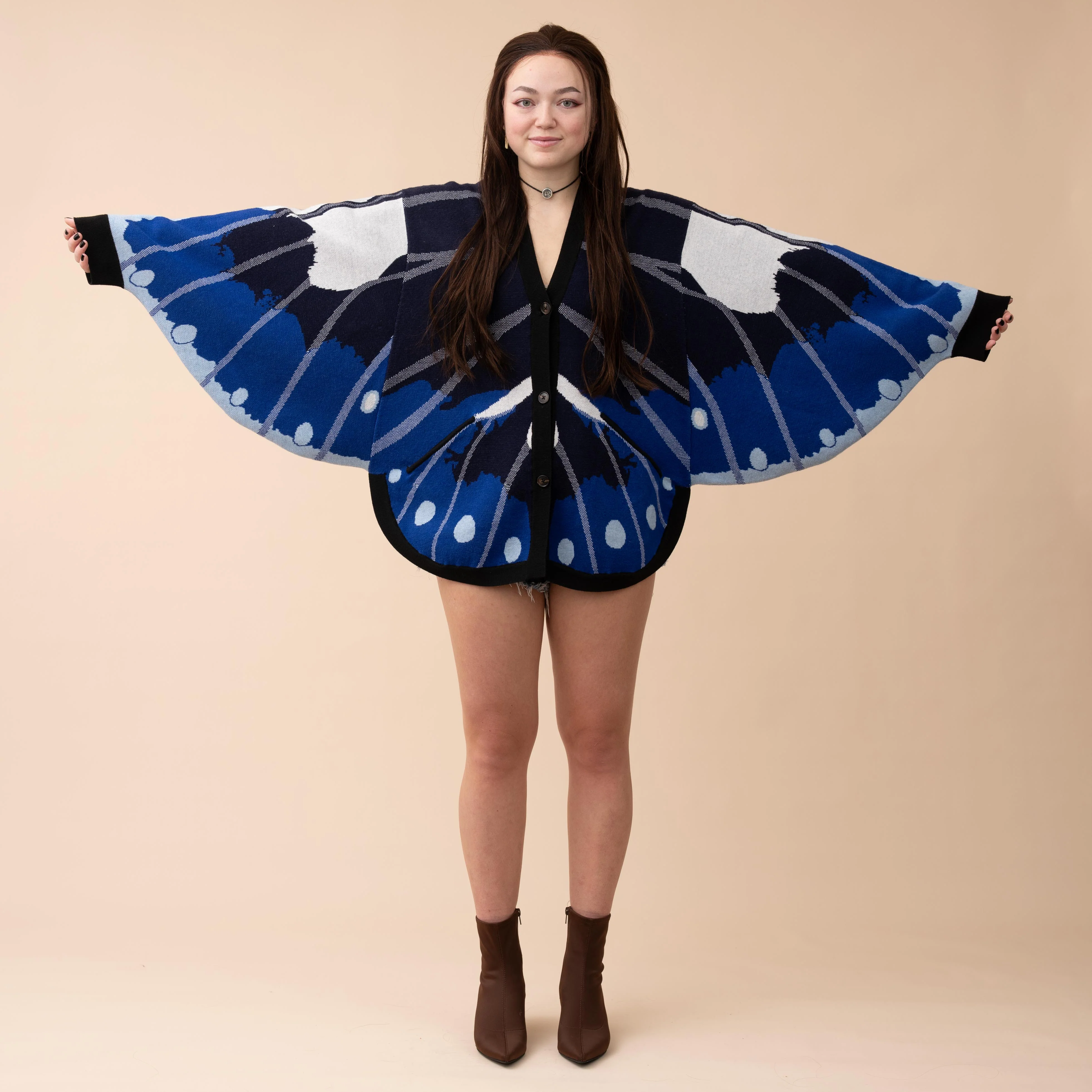 Magpie Crow Butterfly Cardigan - Image 9