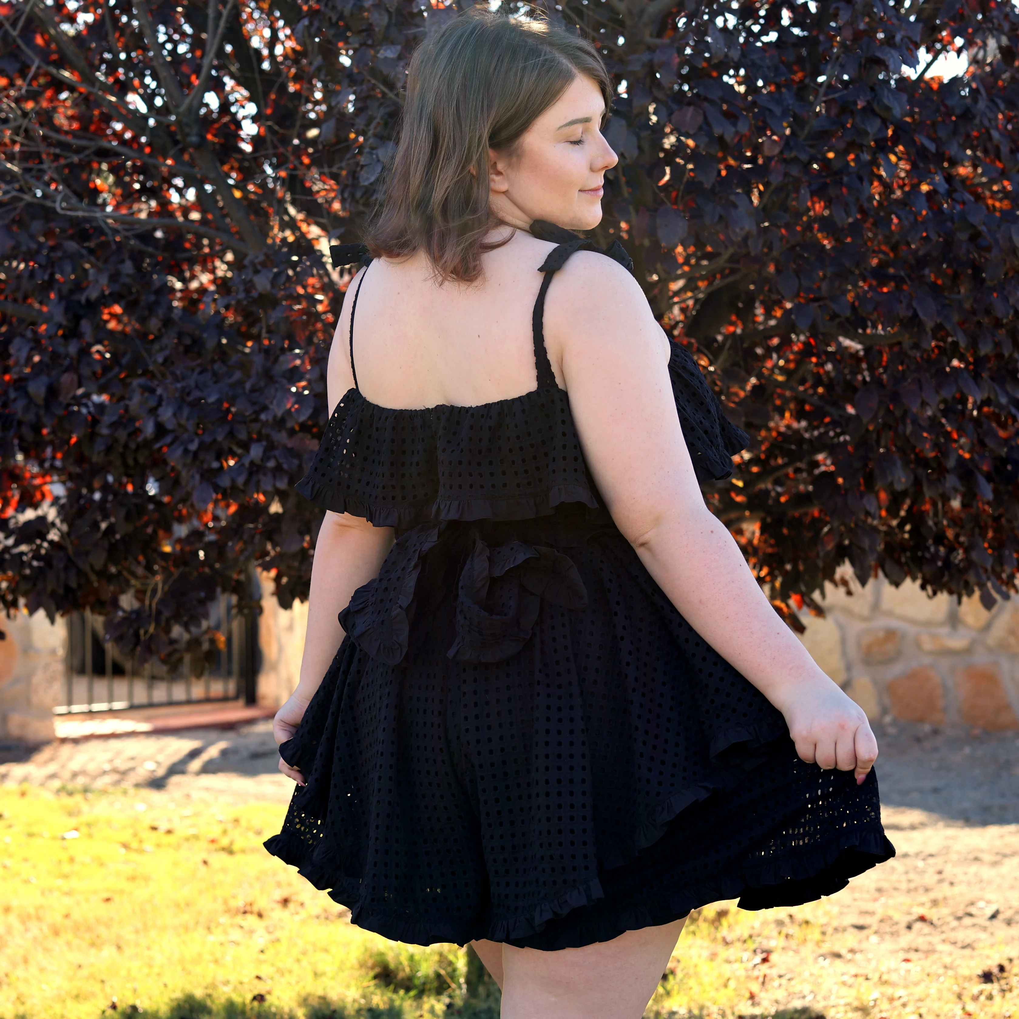 Obsidian Petals 100% Cotton Romper - Image 14