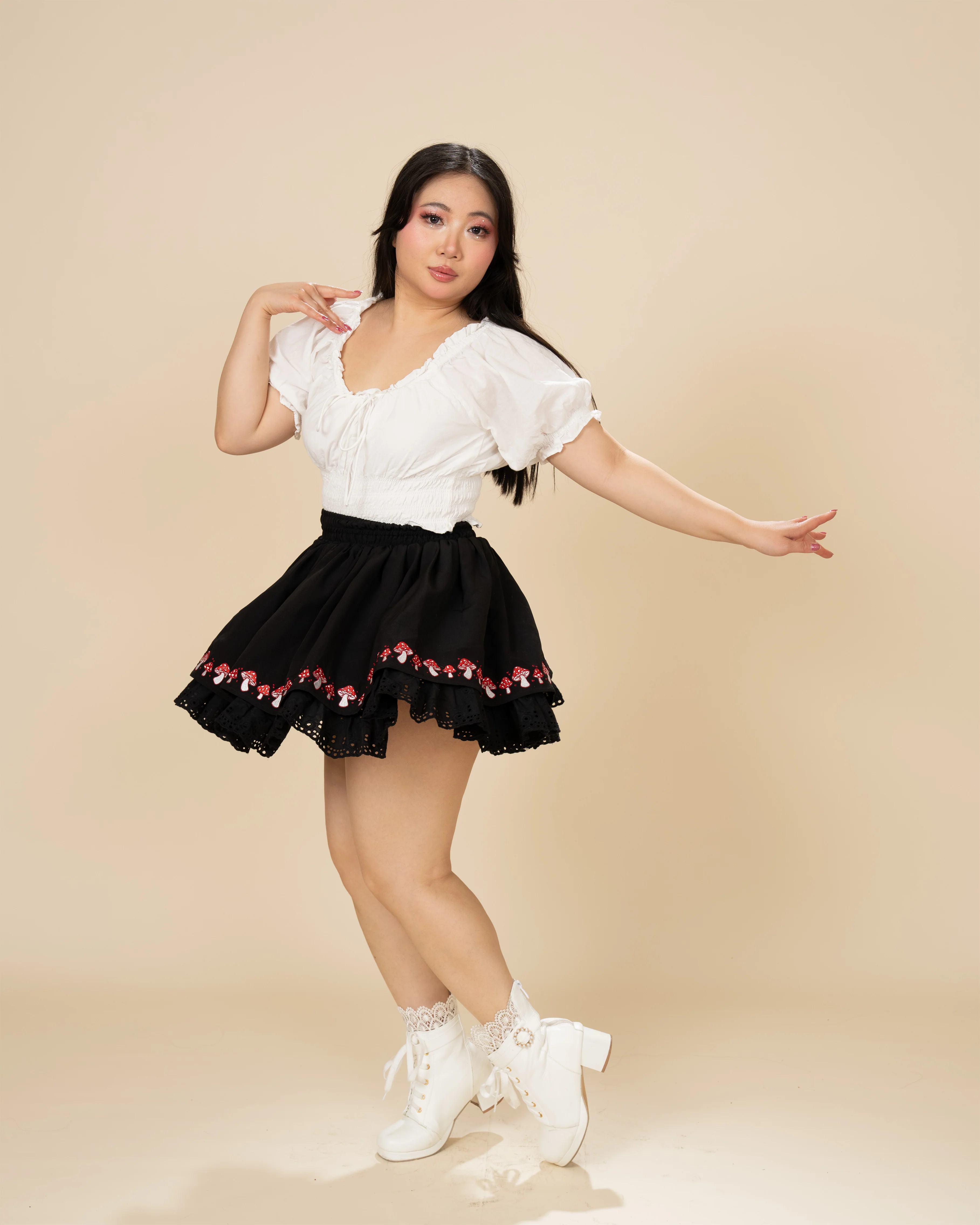 Black Mushroom Skirt (Pre-Order CLOSED) - Image 5