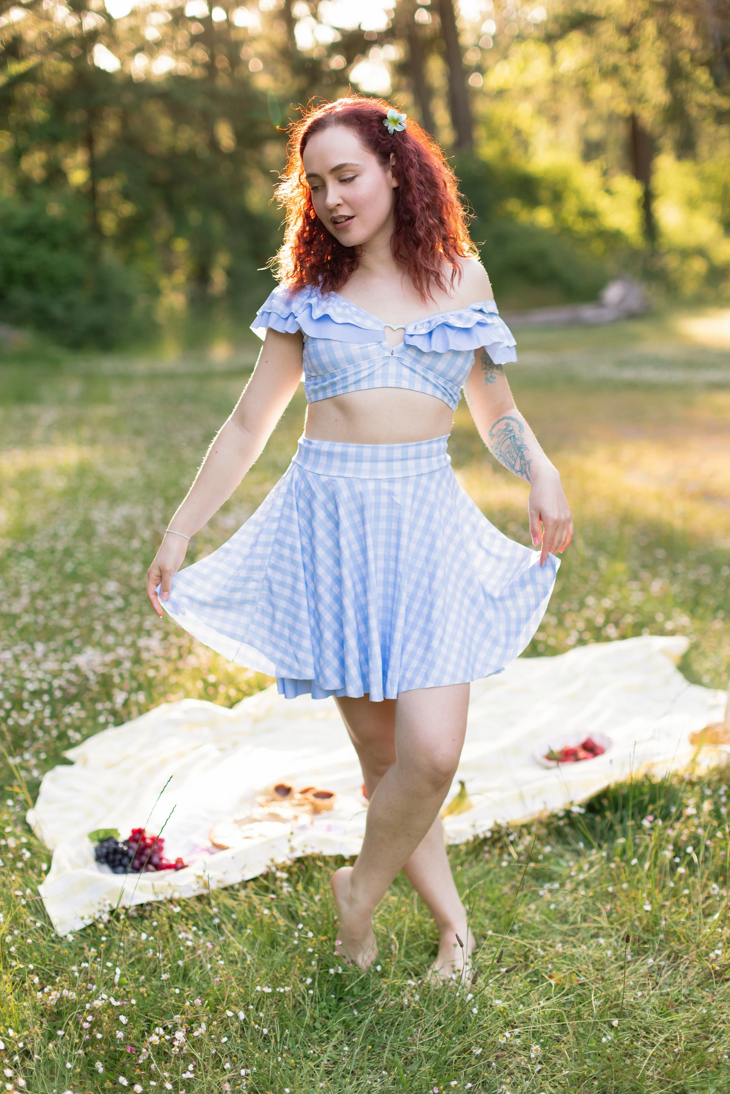 Shibuya's Blue Gingham Bikini [TOP & BOTTOMS SOLD SEPARATELY] - Image 4