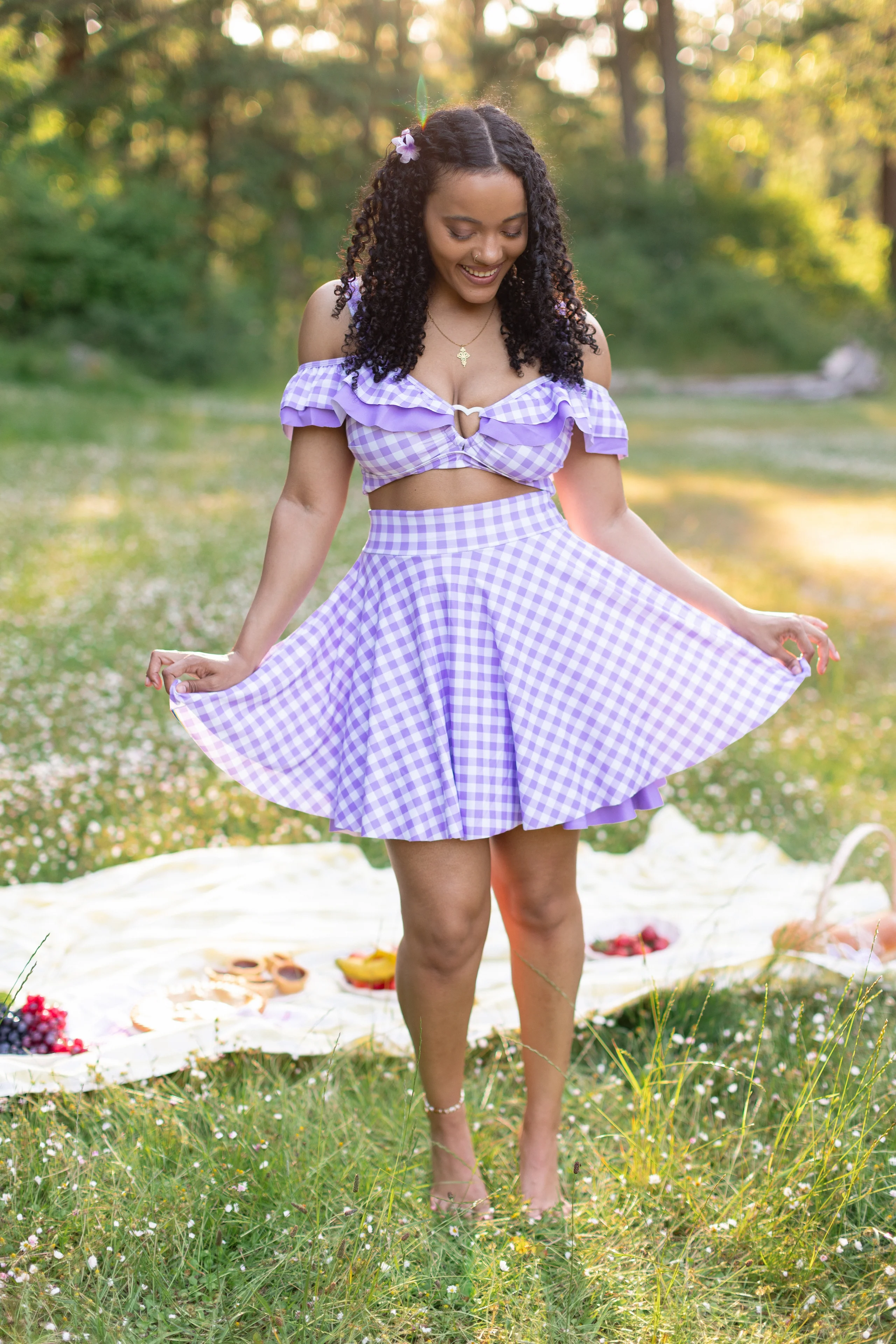 Shibuya's Purple Gingham Bikini [TOP & BOTTOMS SOLD SEPARATELY] - Image 6